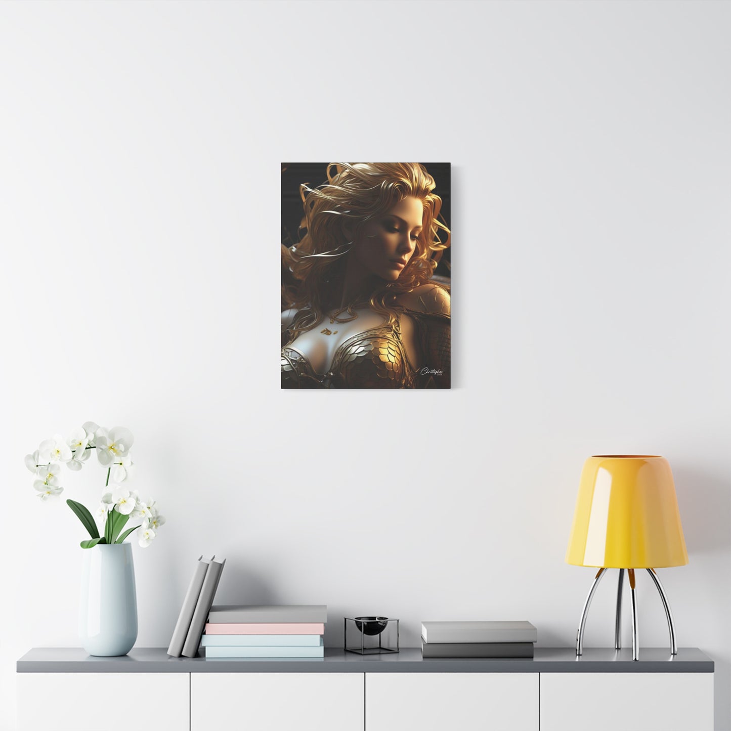 Fantasy Art Canvas Print - Serpent Goddess Home Decor