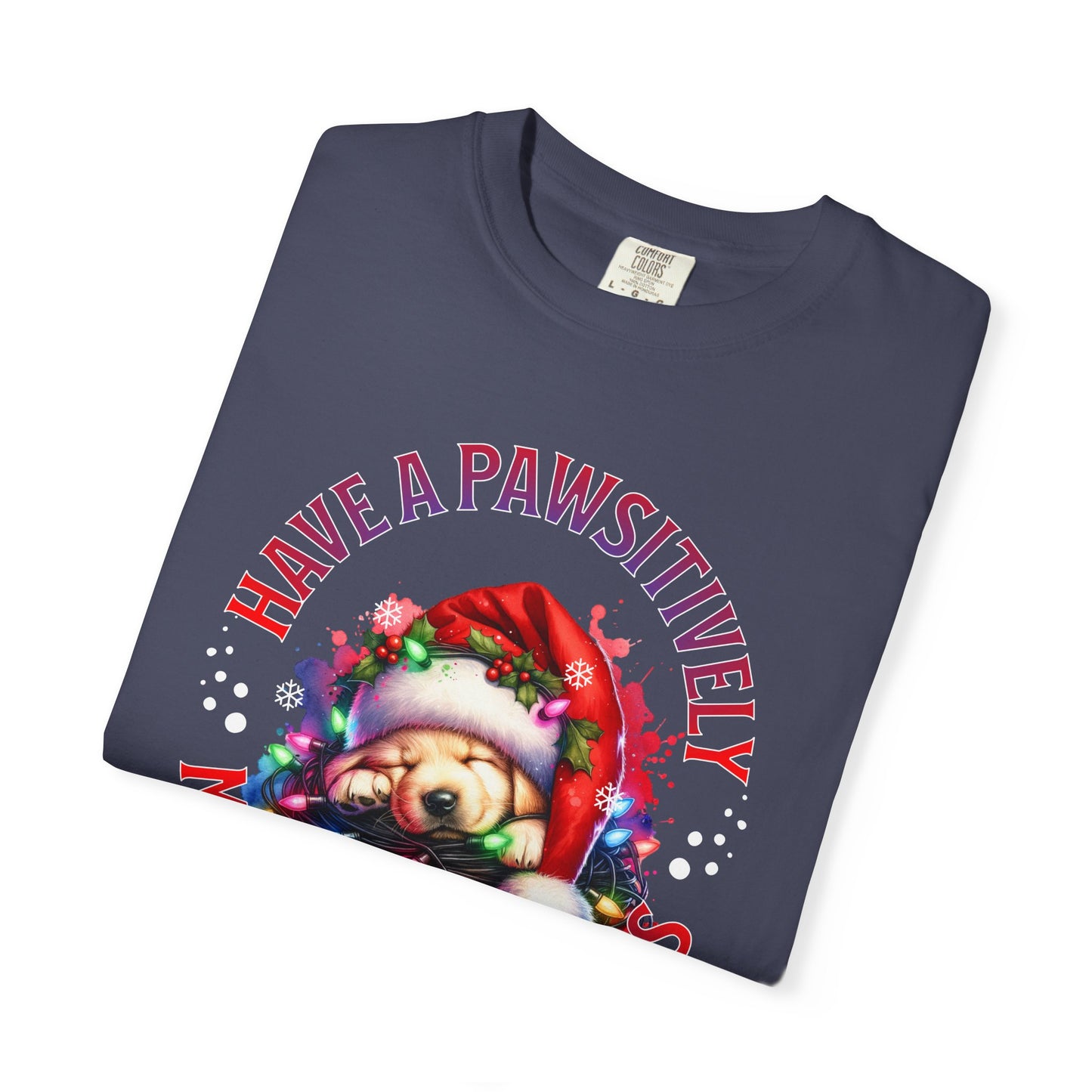 Christmas Puppy T-Shirt — "Have a Pawsitively Merry Christmas" Holiday Tee