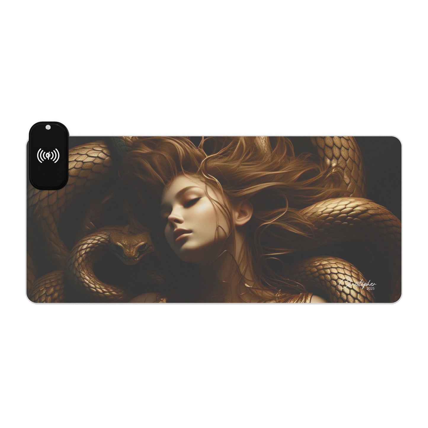 Gaming Mouse Pad with Wireless Charging - LED Design for Gamers