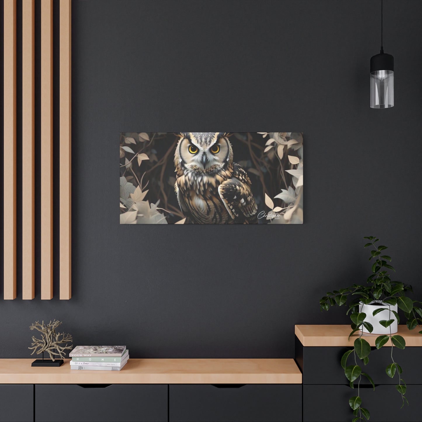 Realistic Owl Canvas Art - Nature Wall Decor for Home & Office