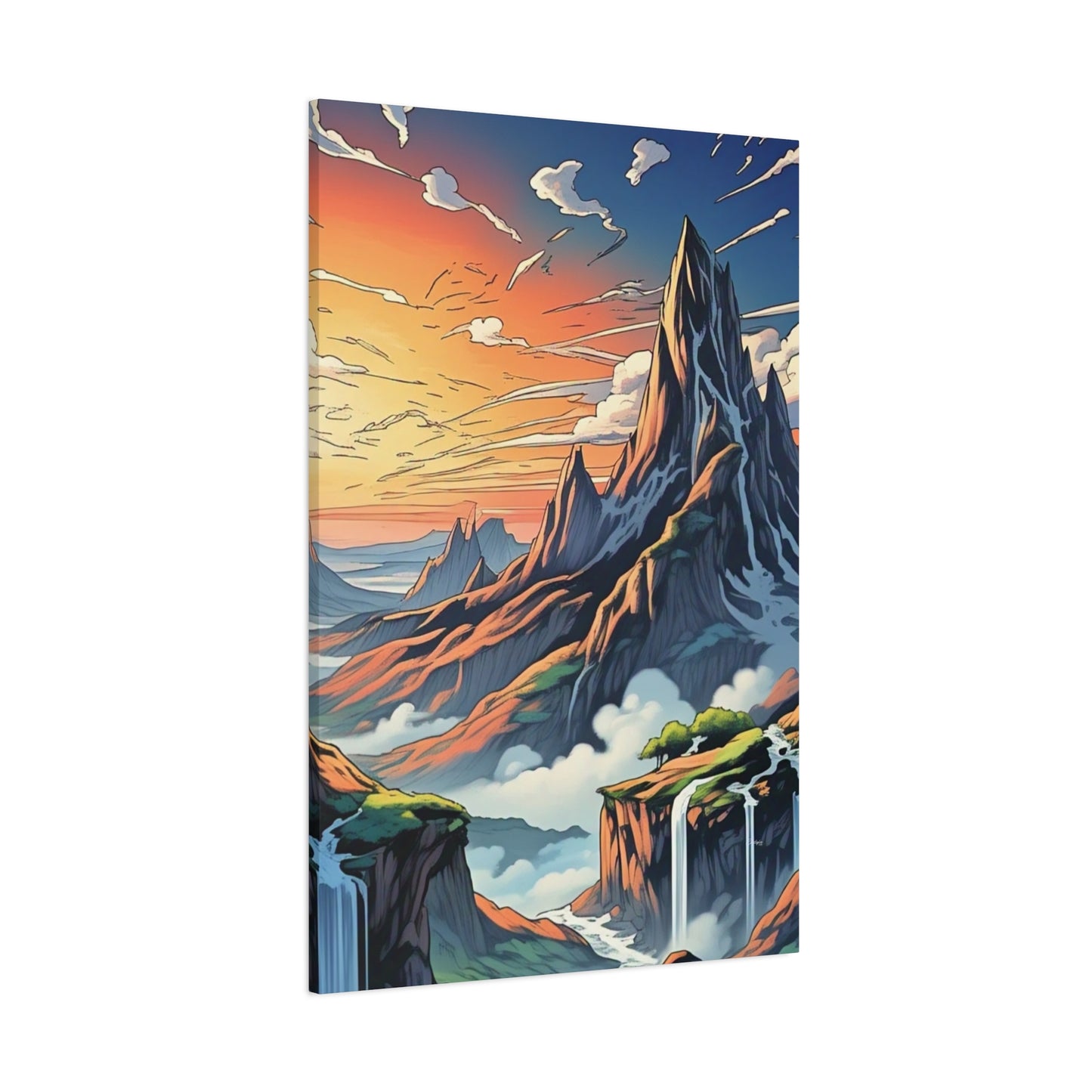 Stretched Canvas Art Print, Mountain Sunrise Landscape Decor, Wall Art for Home, Gift for Nature Lovers, Perfect for Living Room, [...]