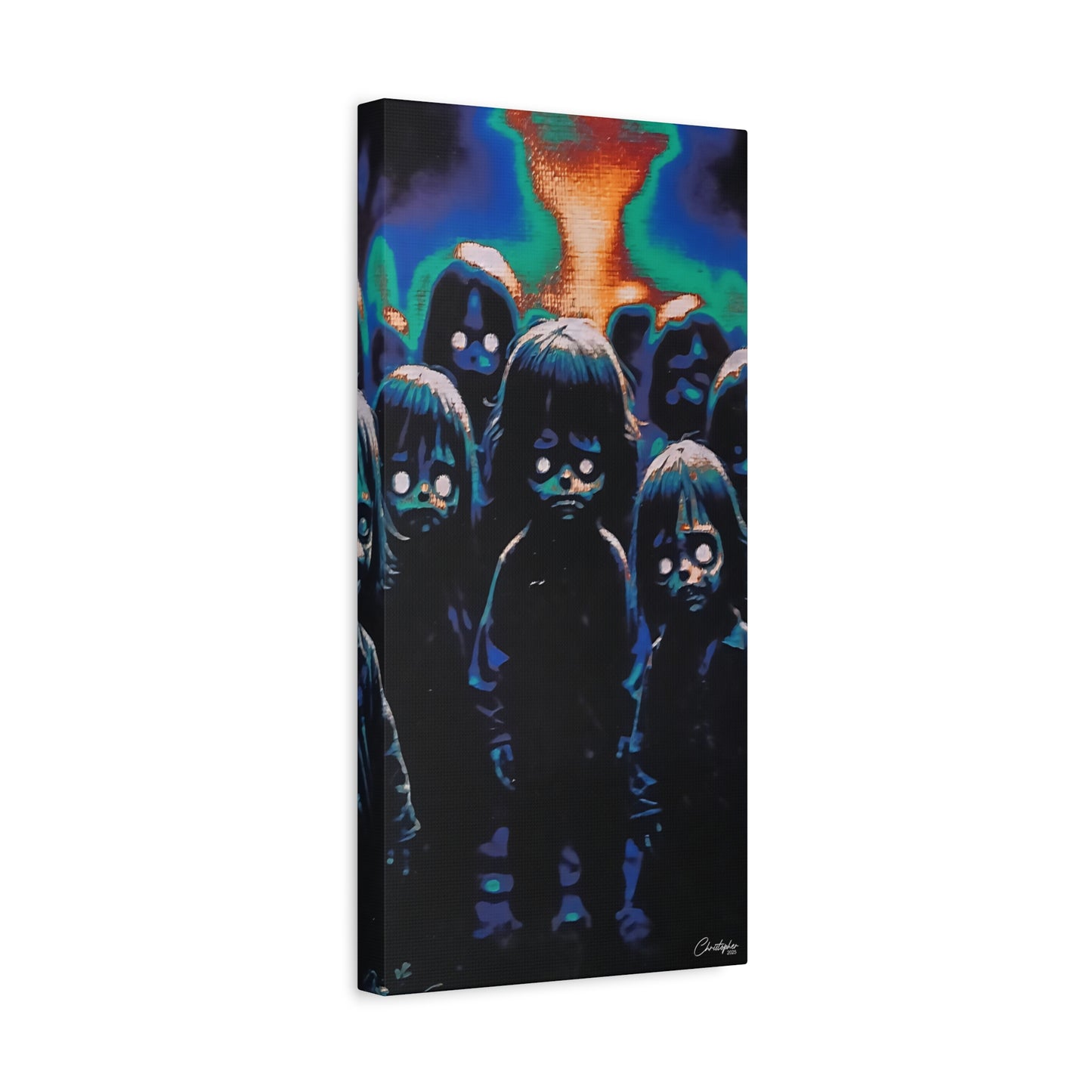 Original Laser Engraved Art, Full Wrapped Edges, Matte Canvas, Stretched, 1.25"