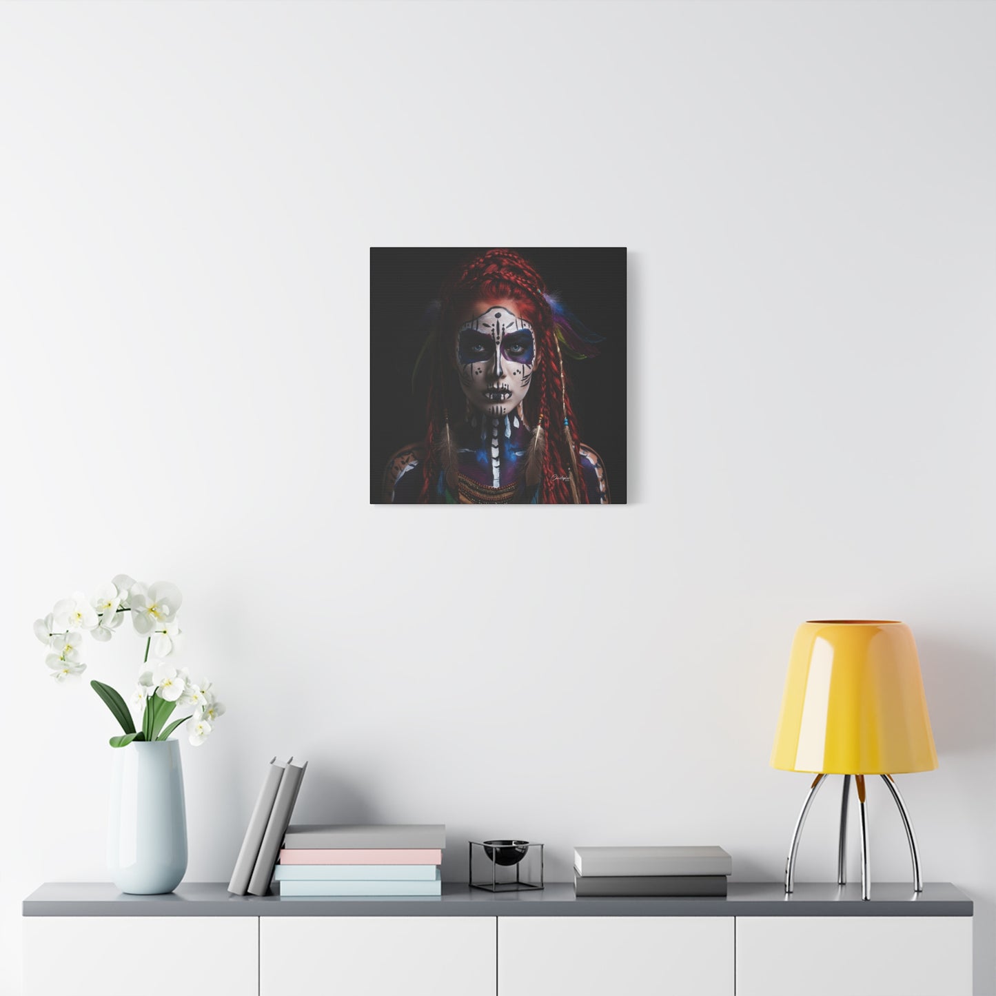 Colorful Tribal Art Canvas Print - Bohemian Home Decor