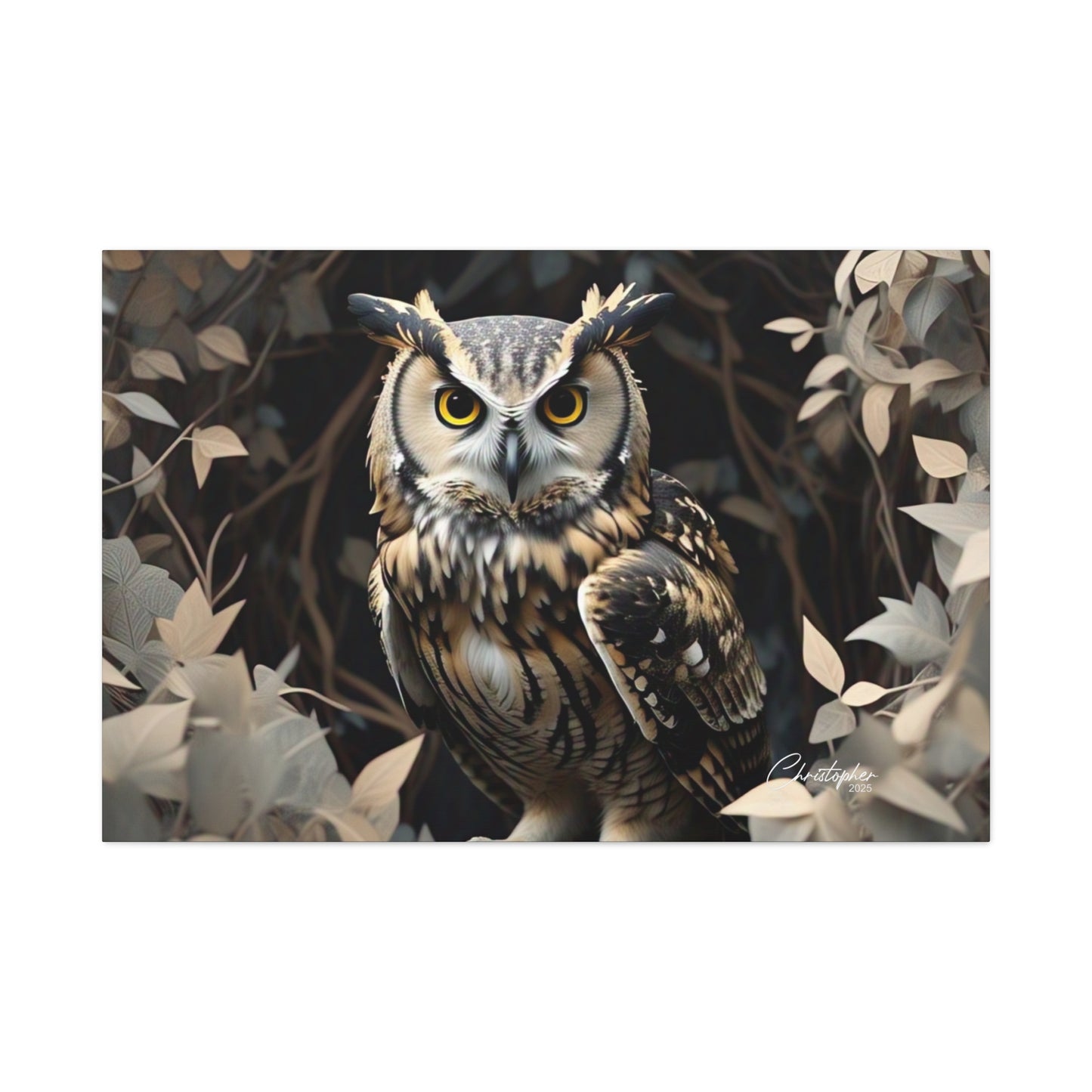 Realistic Owl Canvas Art - Nature Wall Decor for Home & Office