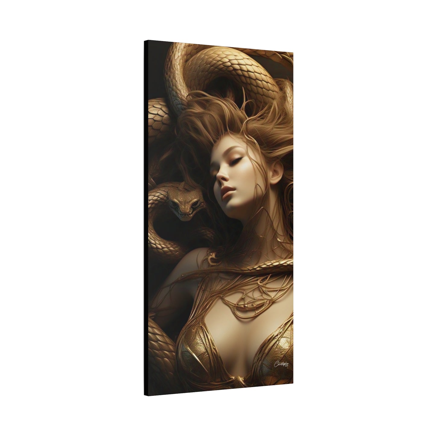 Goddess of Serpents Canvas Art - Stretched Matte Wall Decor