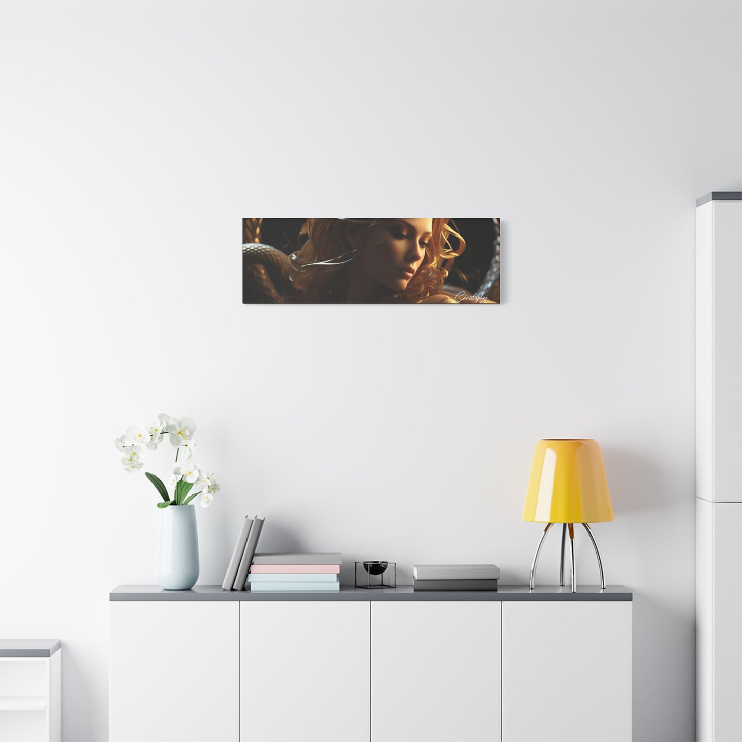 Fantasy Art Canvas Print - Serpent Goddess Home Decor