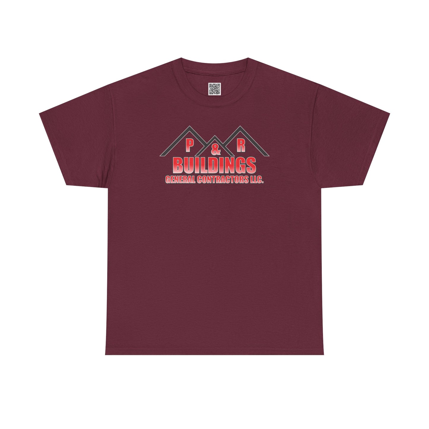 P&R BUILDINGS Logo Tee — Built Kings Contractor T‑Shirt (Phone & License Info on Back)