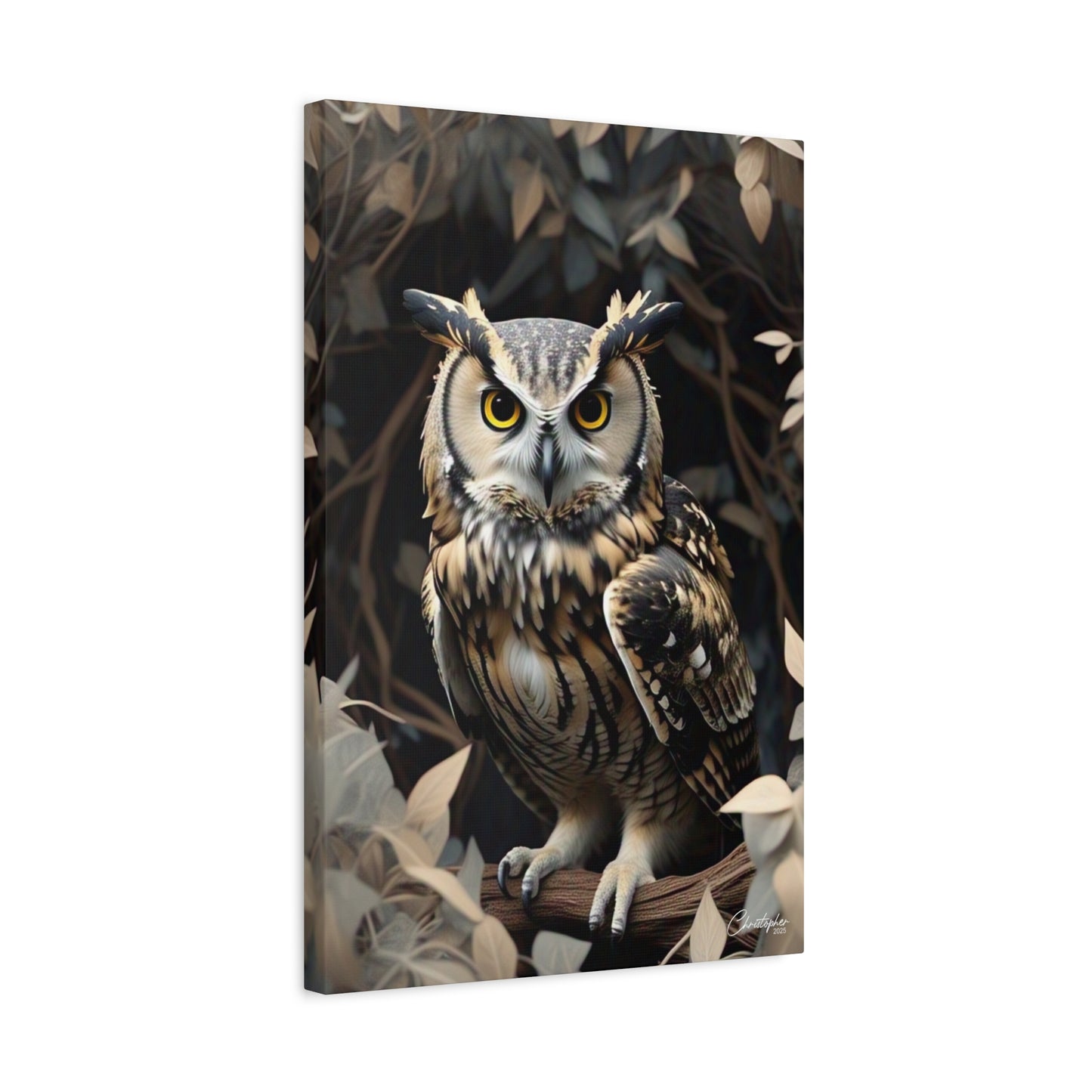 Realistic Owl Canvas Art - Nature Wall Decor for Home & Office