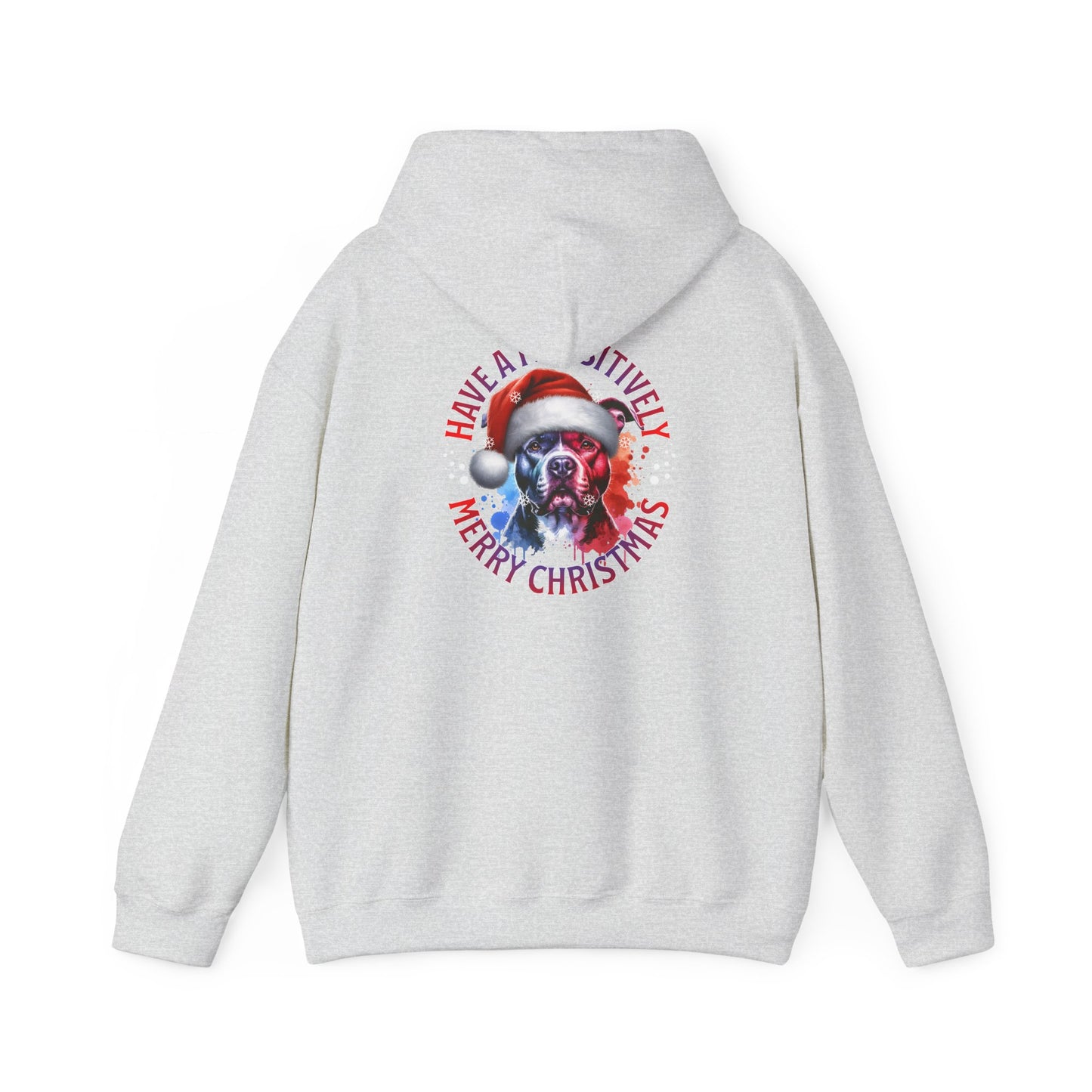 Christmas Pack Pit Bull Hoodie – "Have a Pawsitively Merry Christmas" Festive Sweatshirt