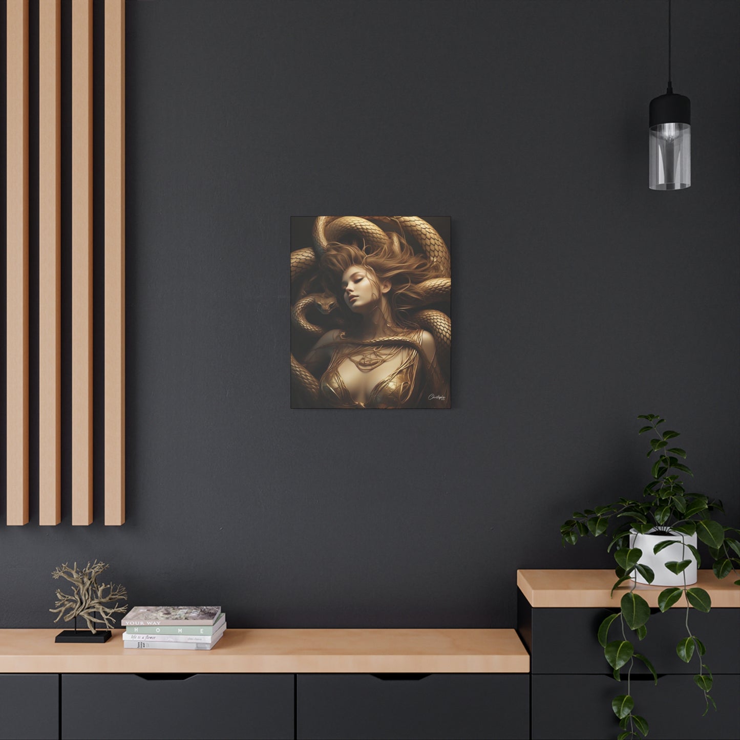 Goddess of Serpents Canvas Art - Stretched Matte Wall Decor