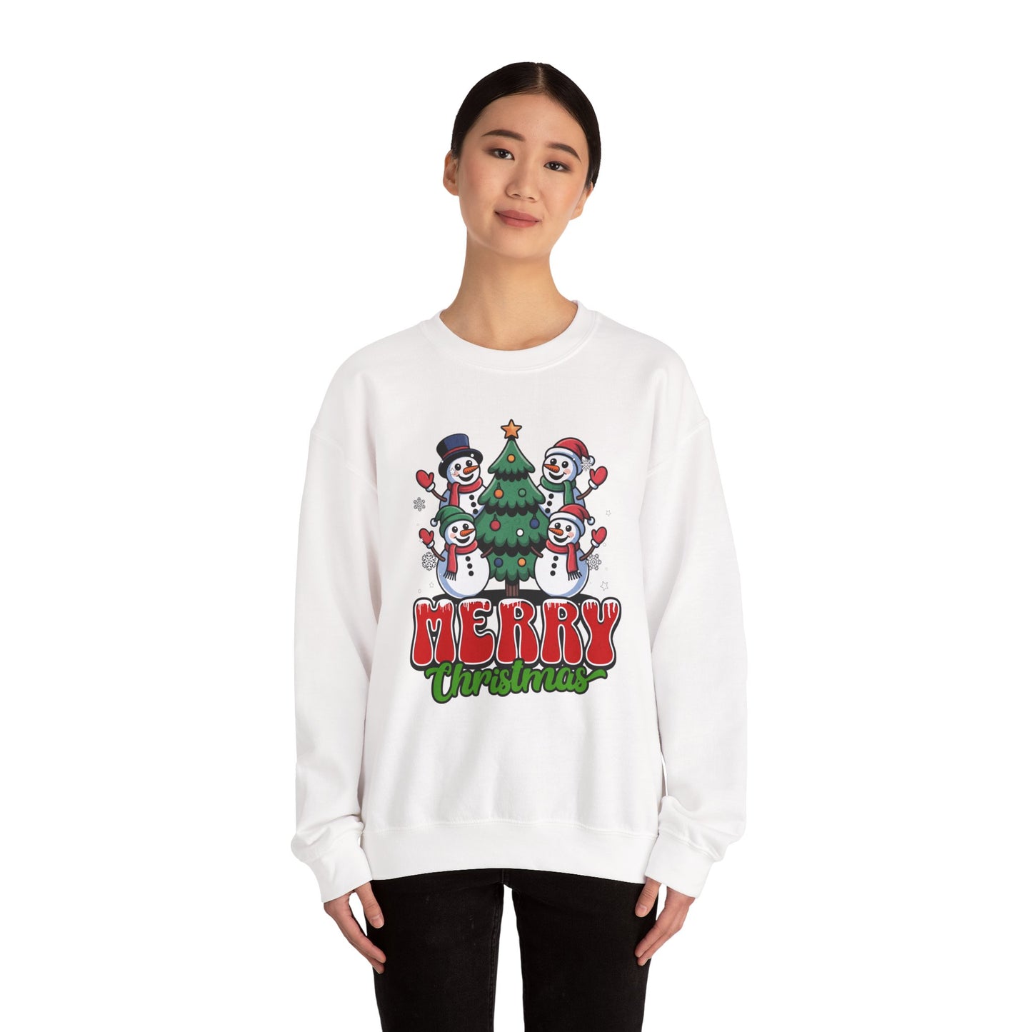 Merry Christmas Snowman Crewneck Sweatshirt