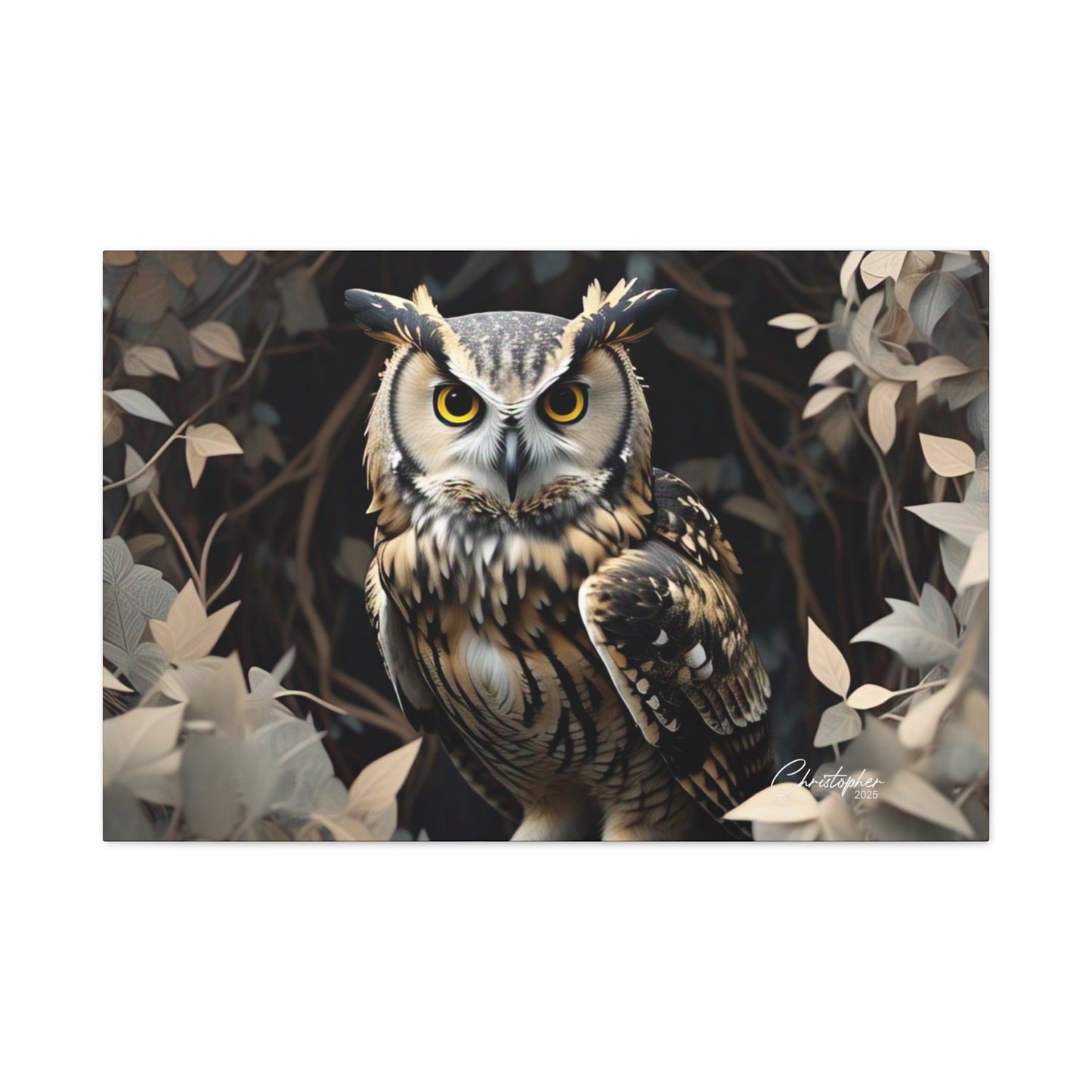 Realistic Owl Canvas Art - Nature Wall Decor for Home & Office