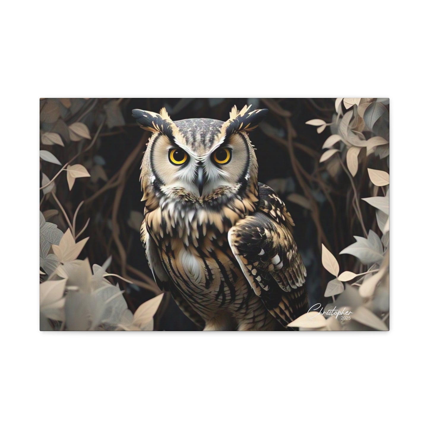 Realistic Owl Canvas Art - Nature Wall Decor for Home & Office