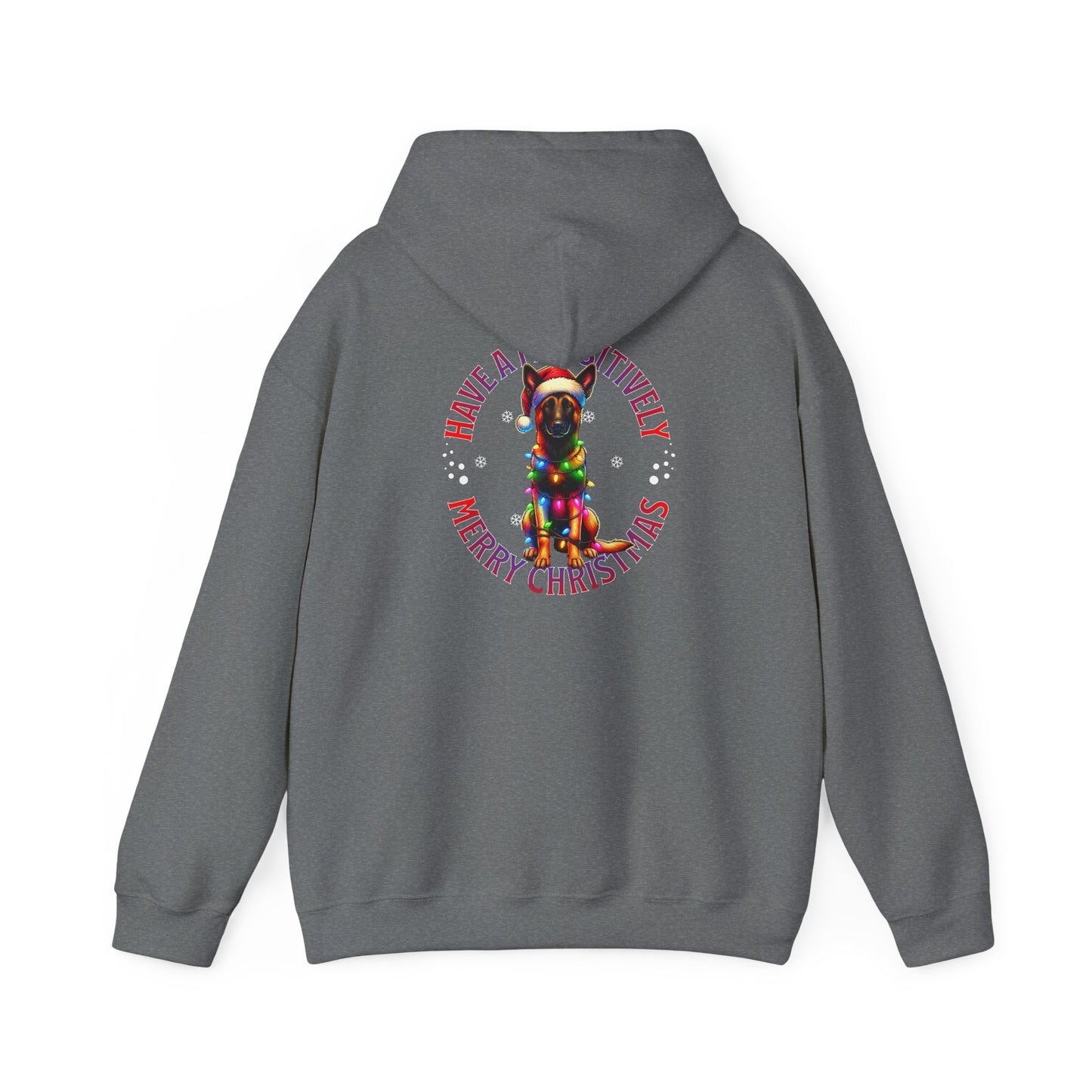 Christmas Pack Belgium Malinois Hoodie — 'Have a Pawsitively Merry Christmas' Holiday Sweatshirt