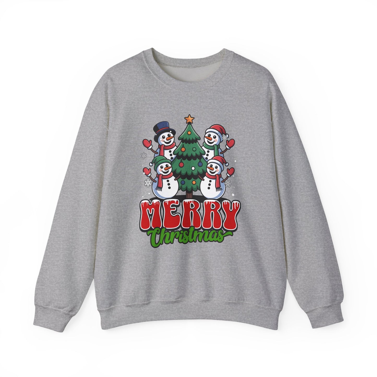 Merry Christmas Snowman Crewneck Sweatshirt
