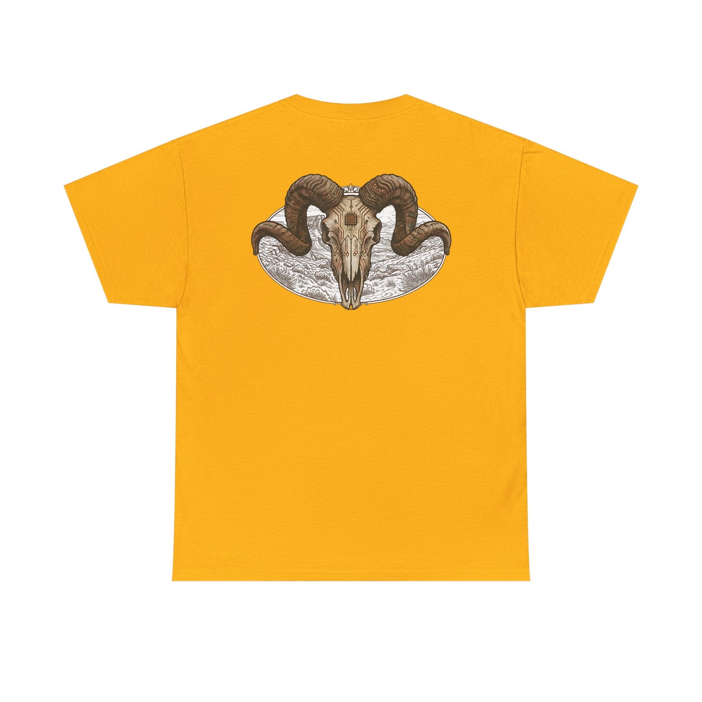 Ram Skull Graphic Tee Double Sided — 'Chestnut Valley, Oregon' Vintage Occult Shirt
