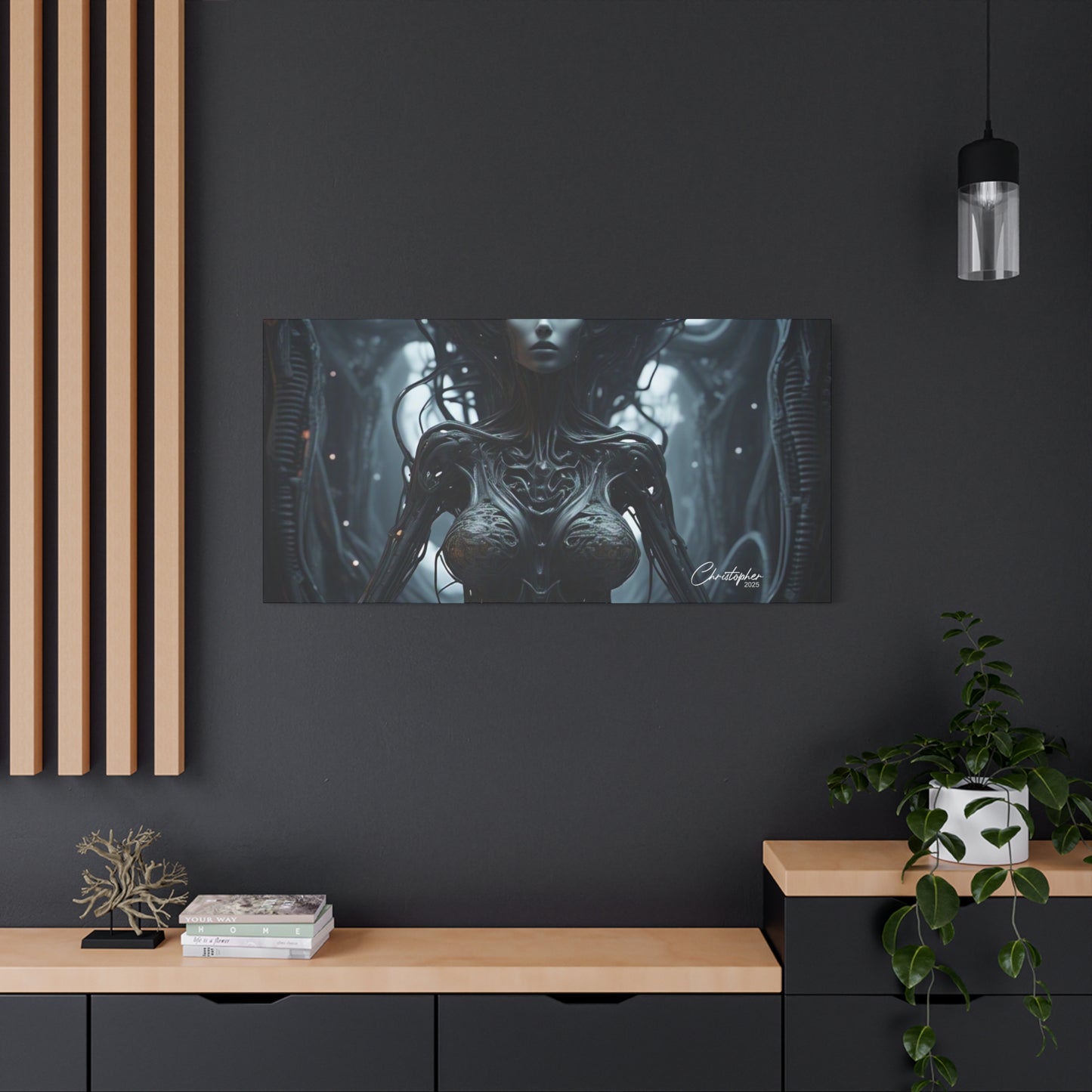 Futuristic Matte Canvas Wall Art – 1.25" Stretched