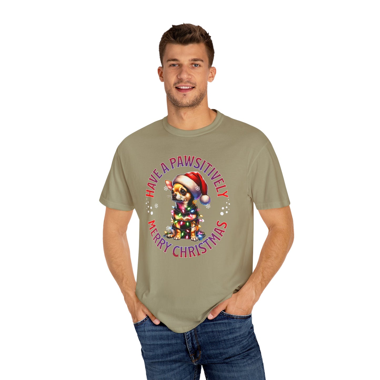 Christmas Puppy T-Shirt — “Have a Pawsitively Merry Christmas” Holiday Tee