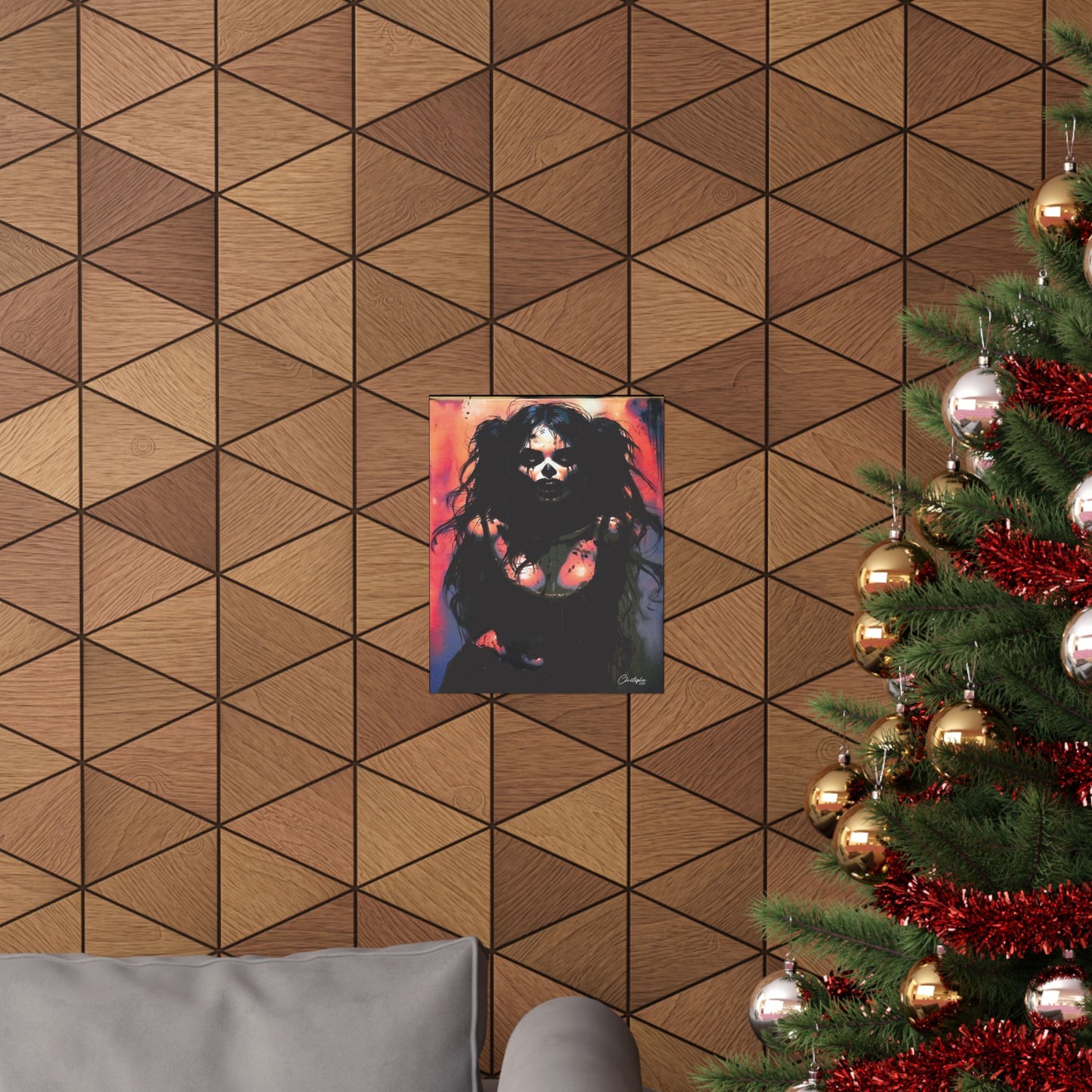 Laser Engraved Original Art Gothic Wall Art Poster, Edgy Home Decor, Alternative Aesthetic Prints, Halloween Decor, Unique Gift Idea