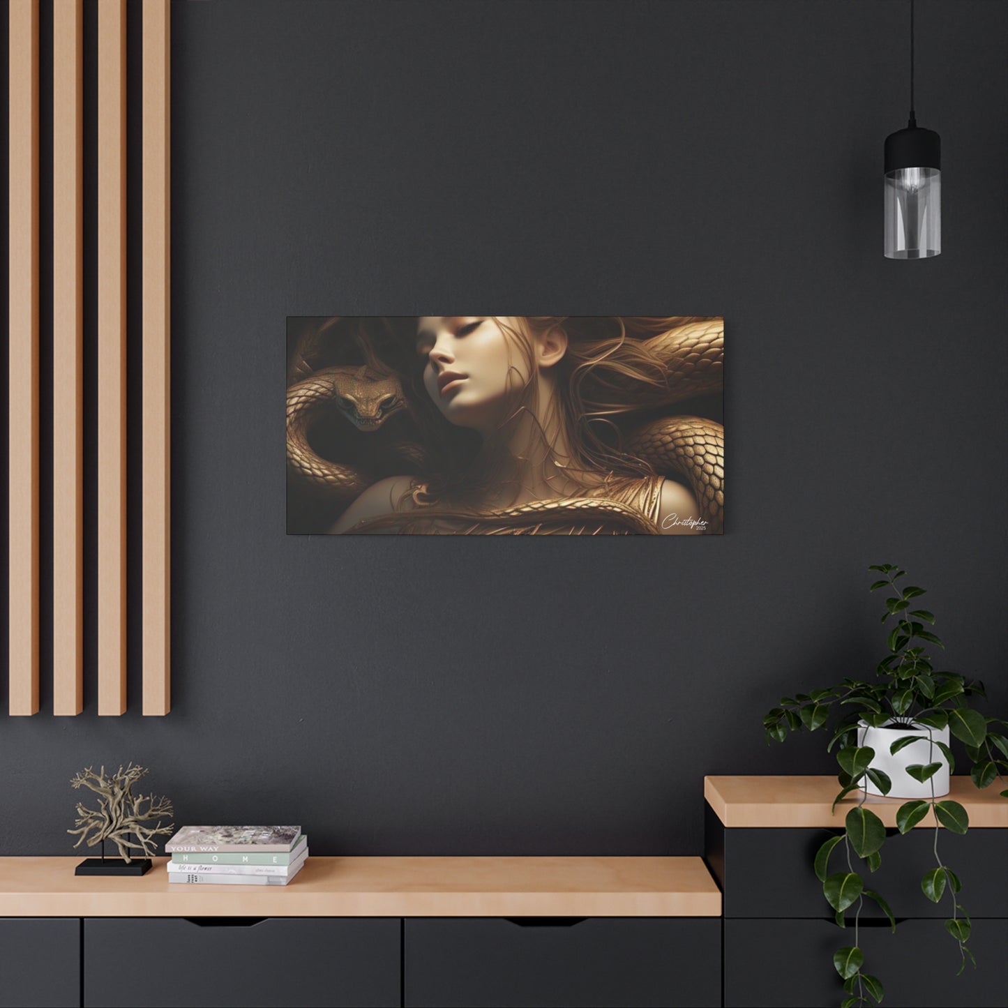 Goddess of Serpents Canvas Art - Stretched Matte Wall Decor
