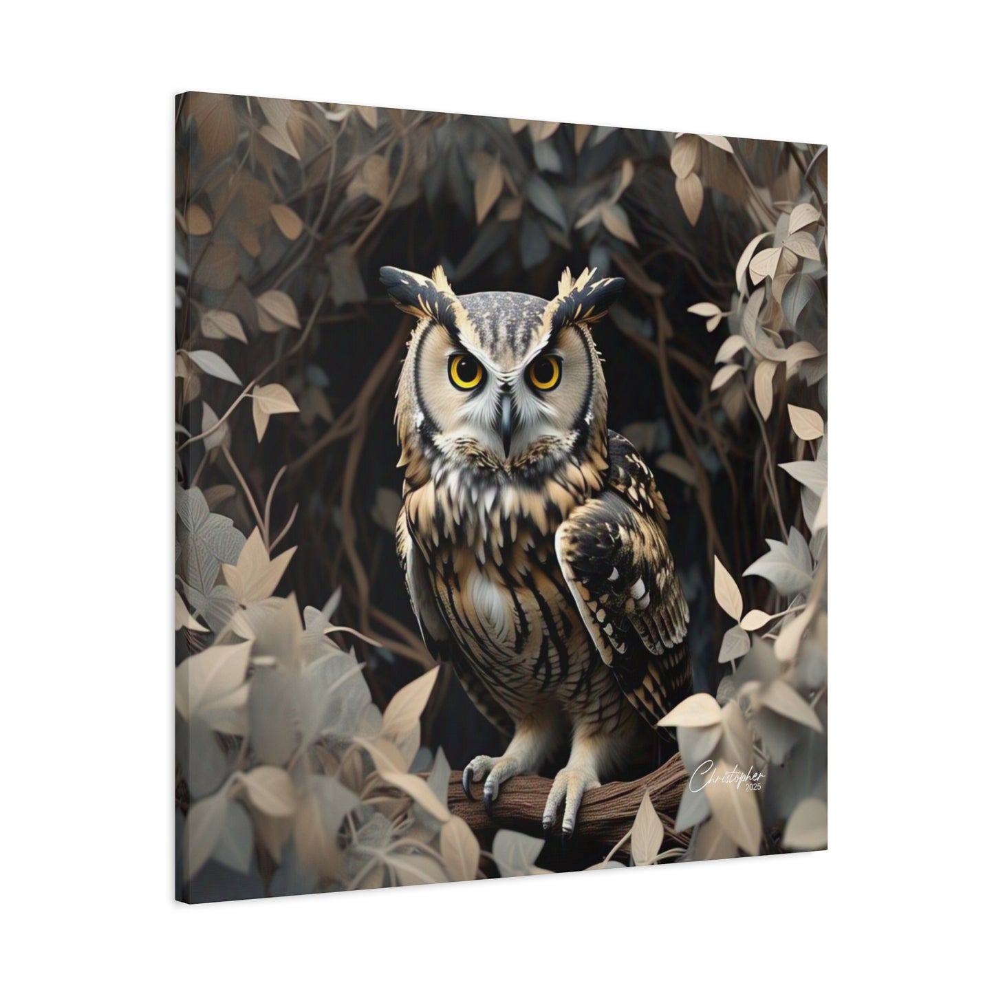 Realistic Owl Canvas Art - Nature Wall Decor for Home & Office