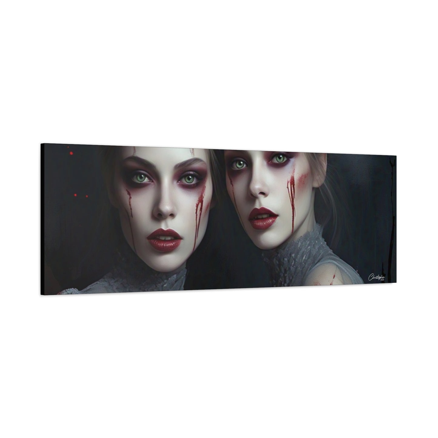 Spooky Art Canvas Print, Matte Canvas, Stretched Wall Decor, Gothic Home Decor, Halloween Art, Unique Gift