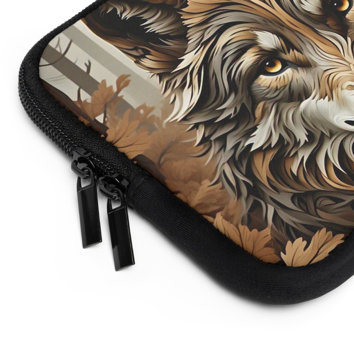 Wolf Laptop Sleeve - Nature Art, Wolf Lover Gift, Animal Decor, Tech Case, Forest Aesthetic