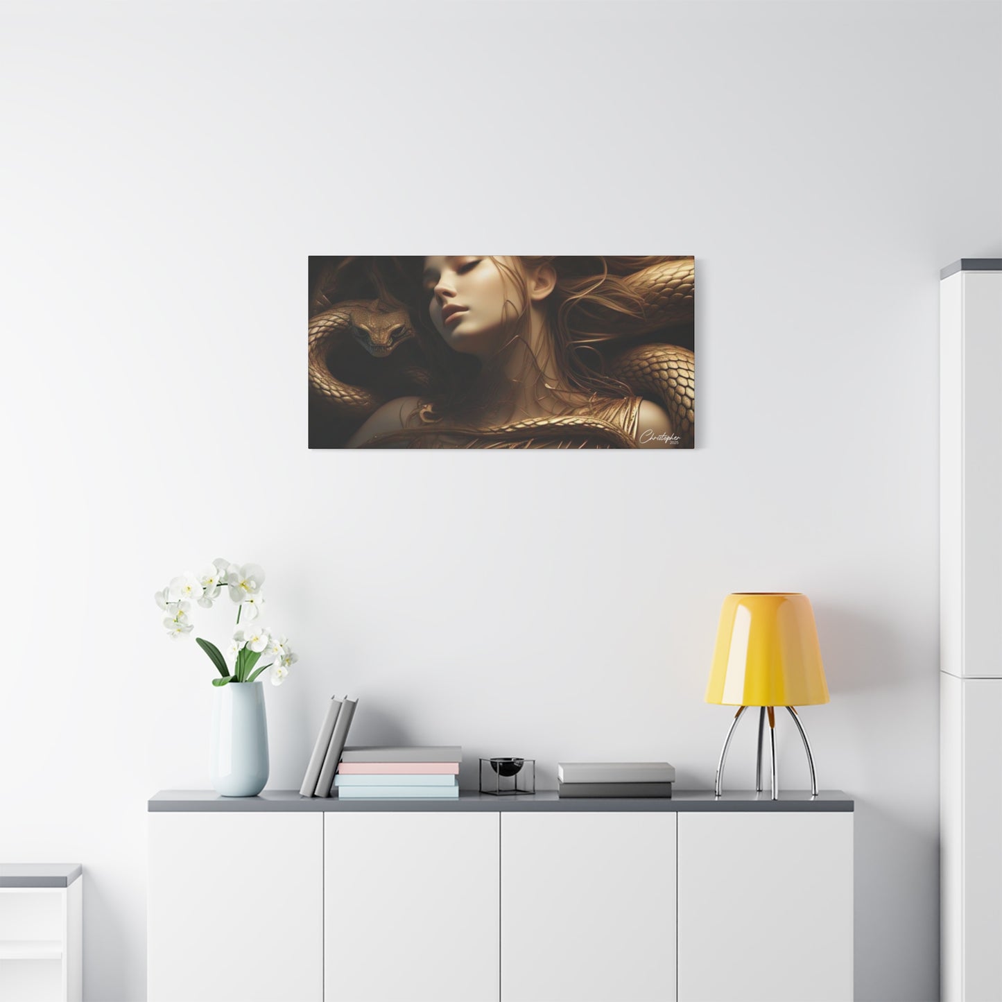 Goddess of Serpents Canvas Art - Stretched Matte Wall Decor