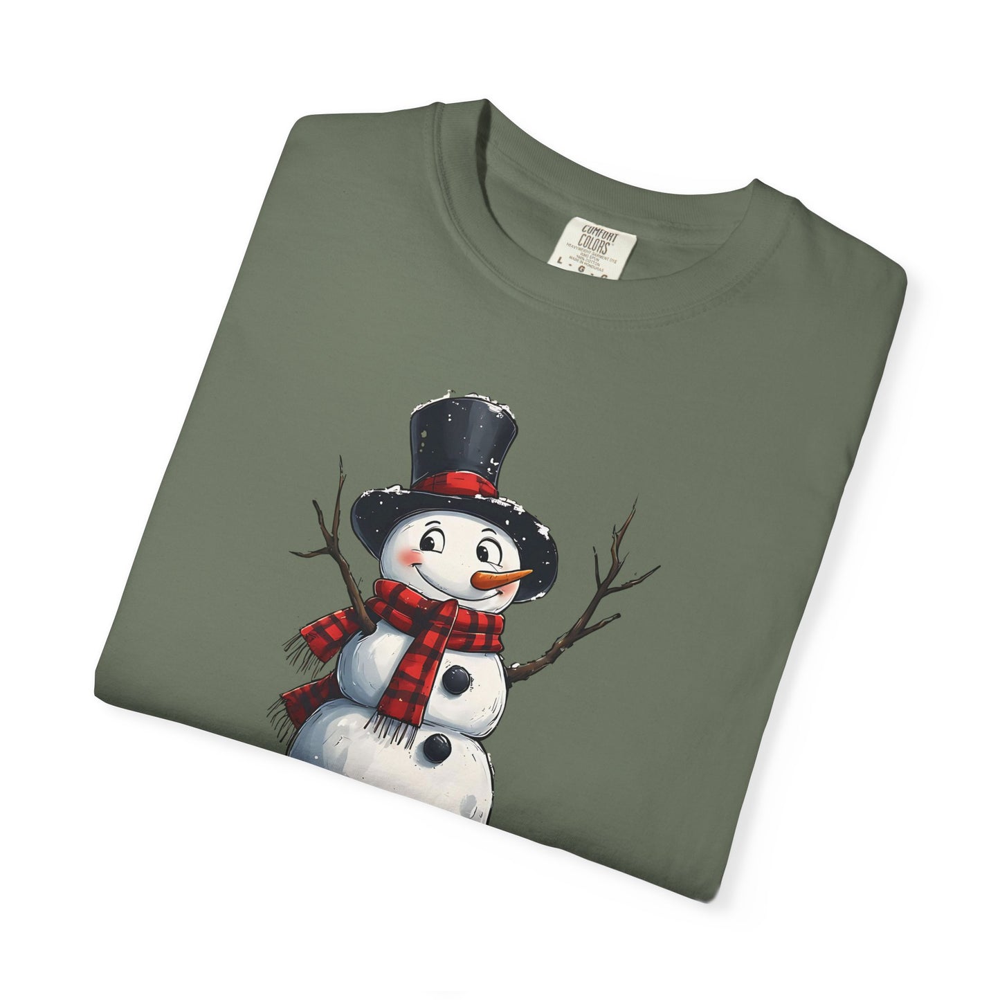 Snowman Tee — Cute Vintage Snowman with Scarf & Top Hat Holiday T-Shirt