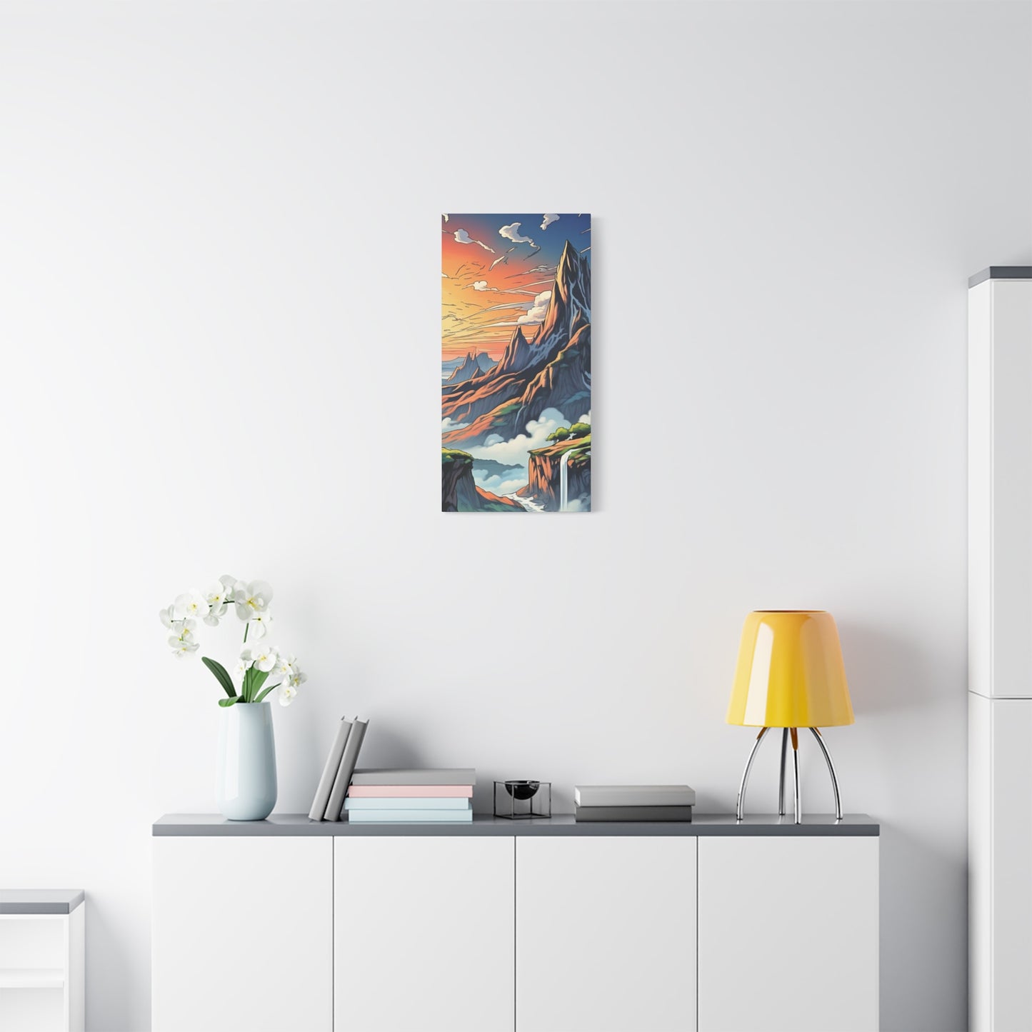 Stretched Canvas Art Print, Mountain Sunrise Landscape Decor, Wall Art for Home, Gift for Nature Lovers, Perfect for Living Room, [...]