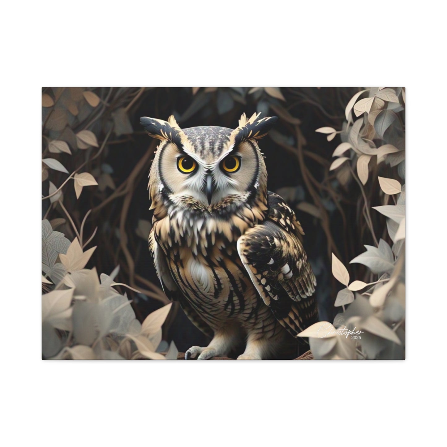 Realistic Owl Canvas Art - Nature Wall Decor for Home & Office