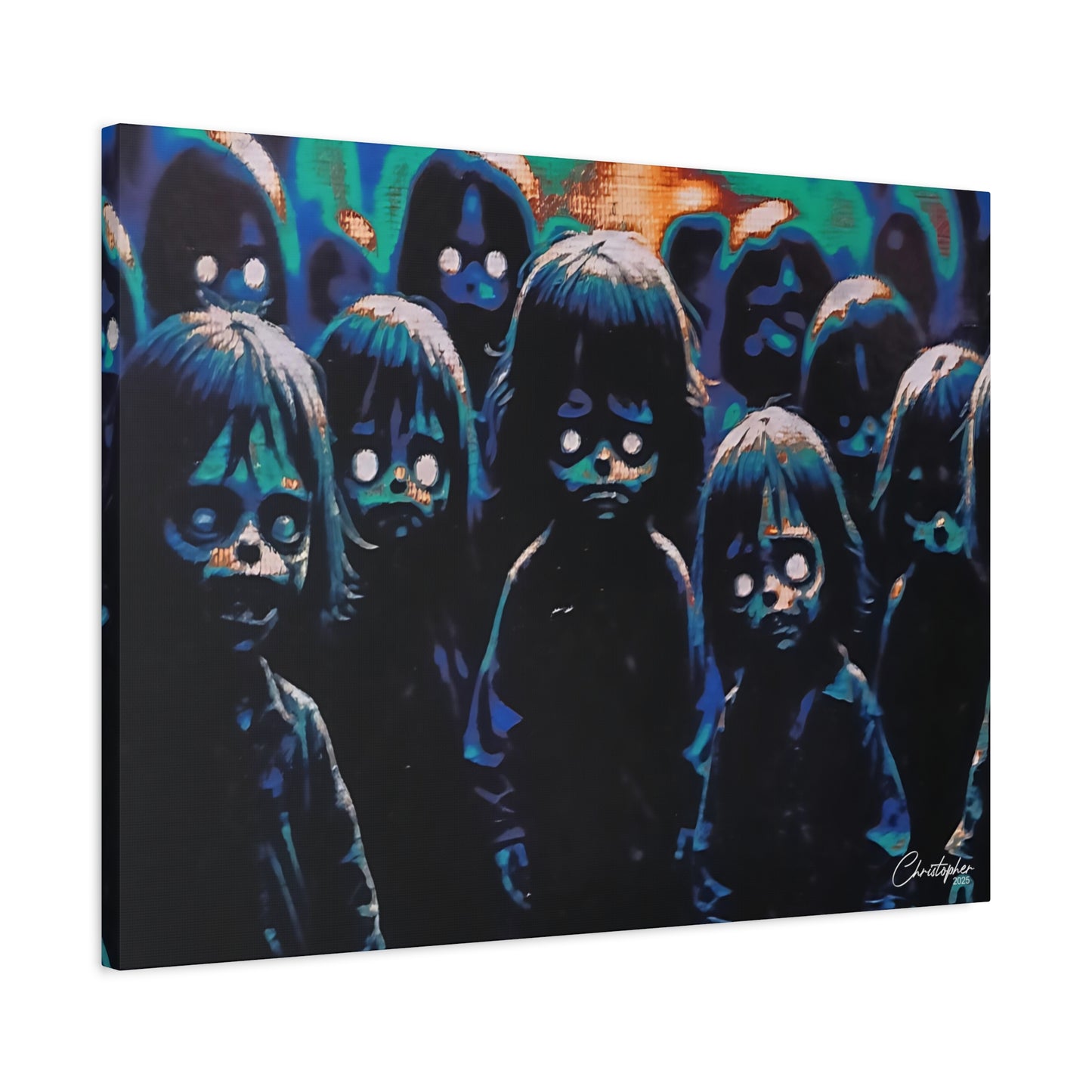 Original Laser Engraved Art, Full Wrapped Edges, Matte Canvas, Stretched, 1.25"