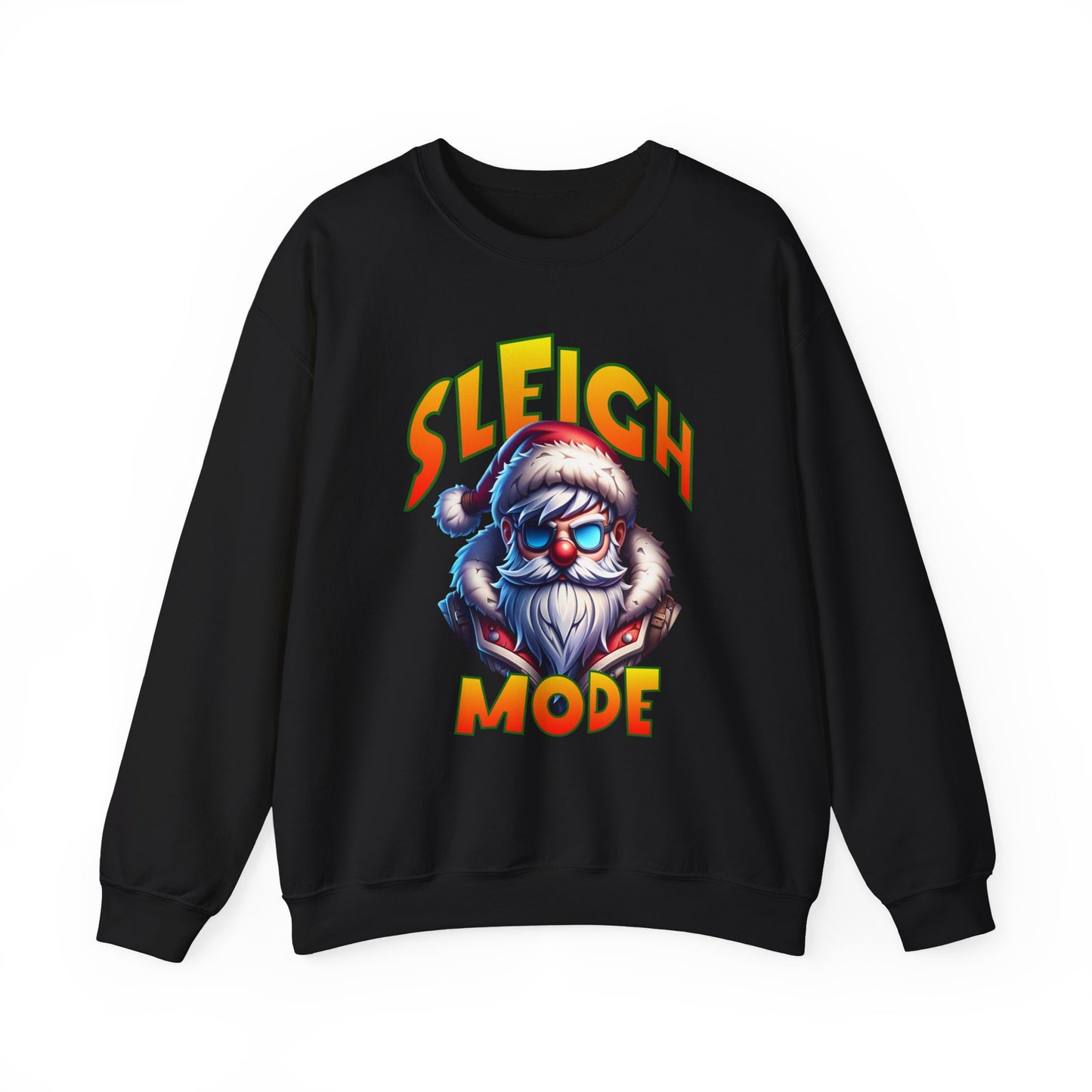 Sleigh Mode Sweatshirt — Cool Santa Graphic Holiday Crewneck
