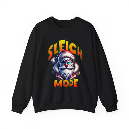Sleigh Mode Sweatshirt — Cool Santa Graphic Holiday Crewneck