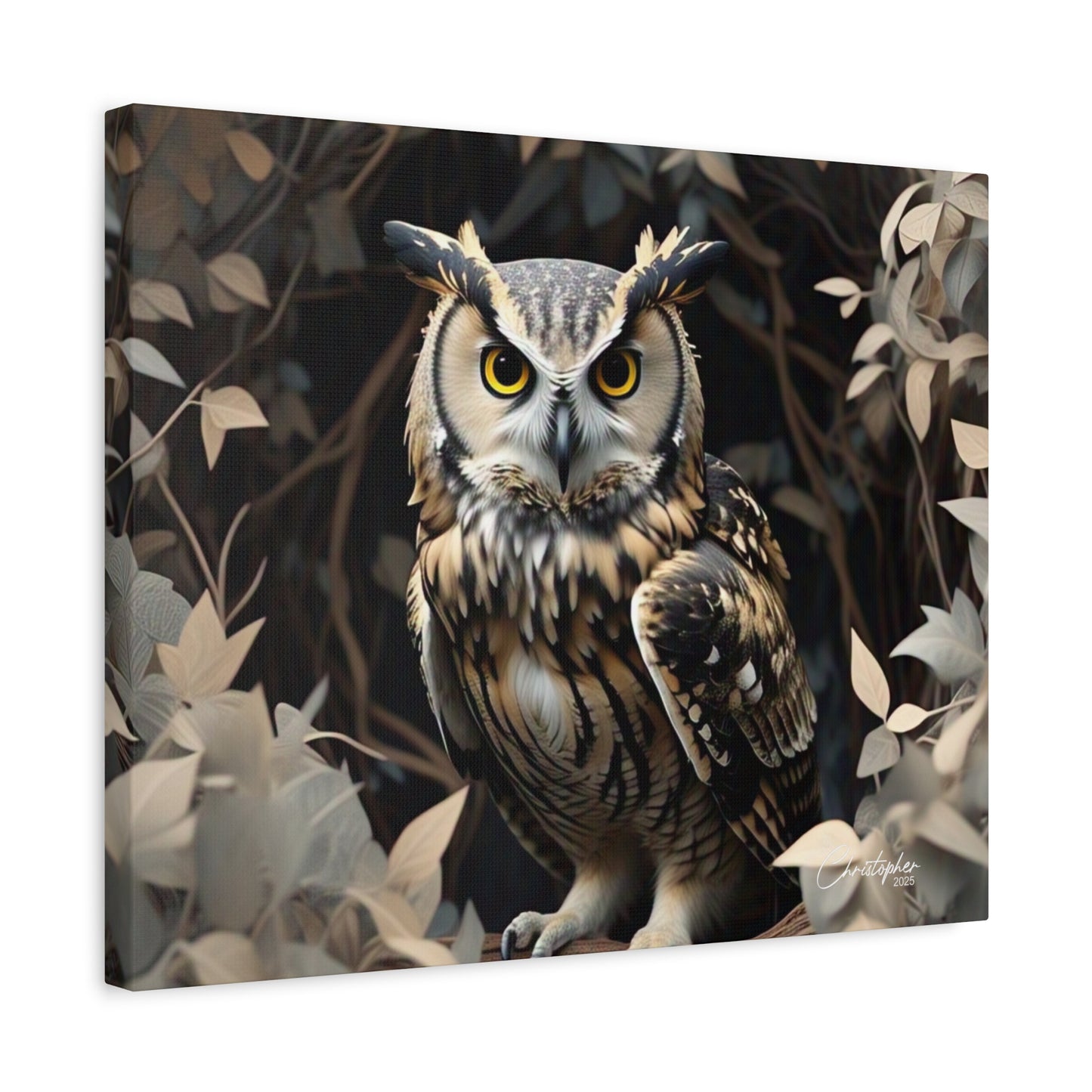 Realistic Owl Canvas Art - Nature Wall Decor for Home & Office