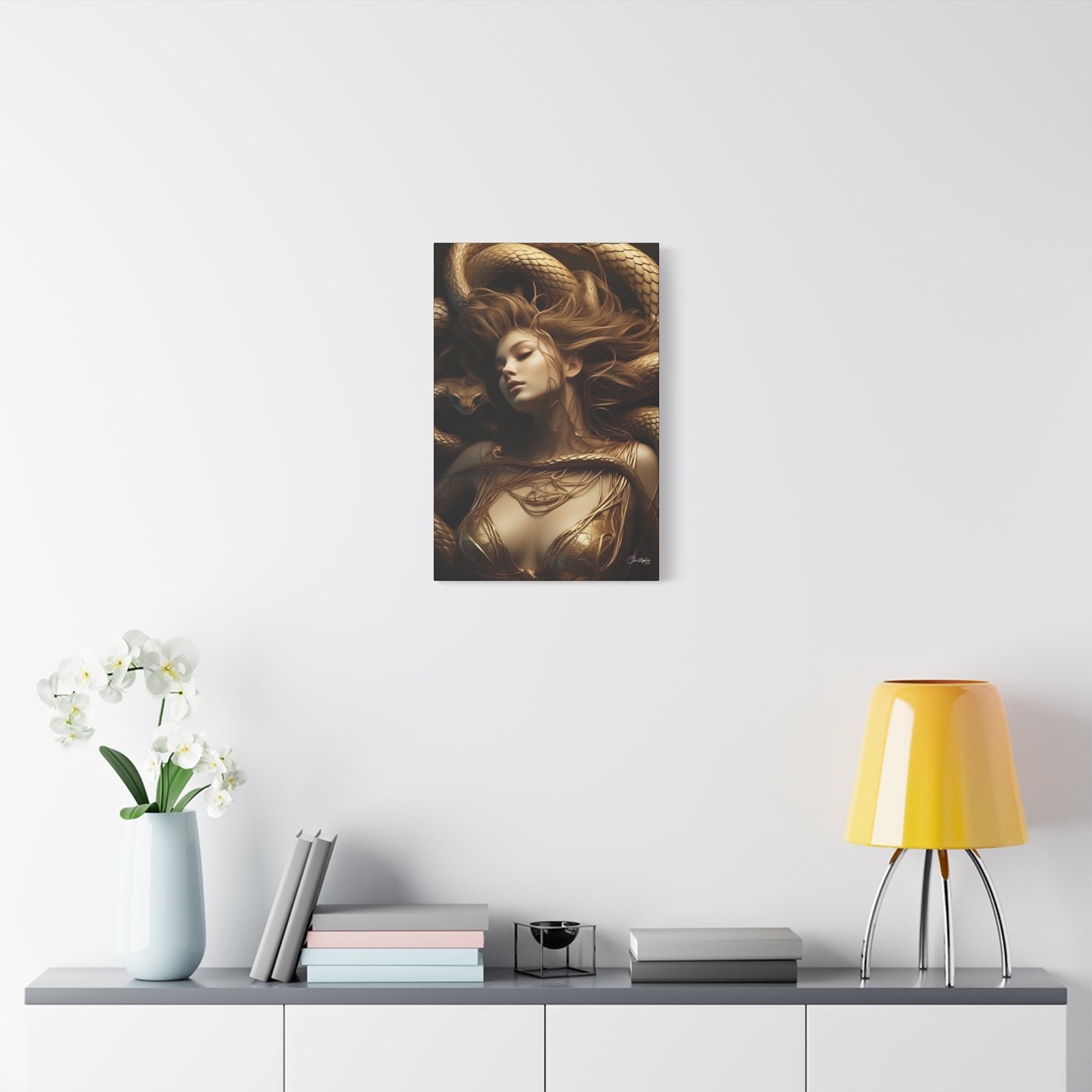 Goddess of Serpents Canvas Art - Stretched Matte Wall Decor