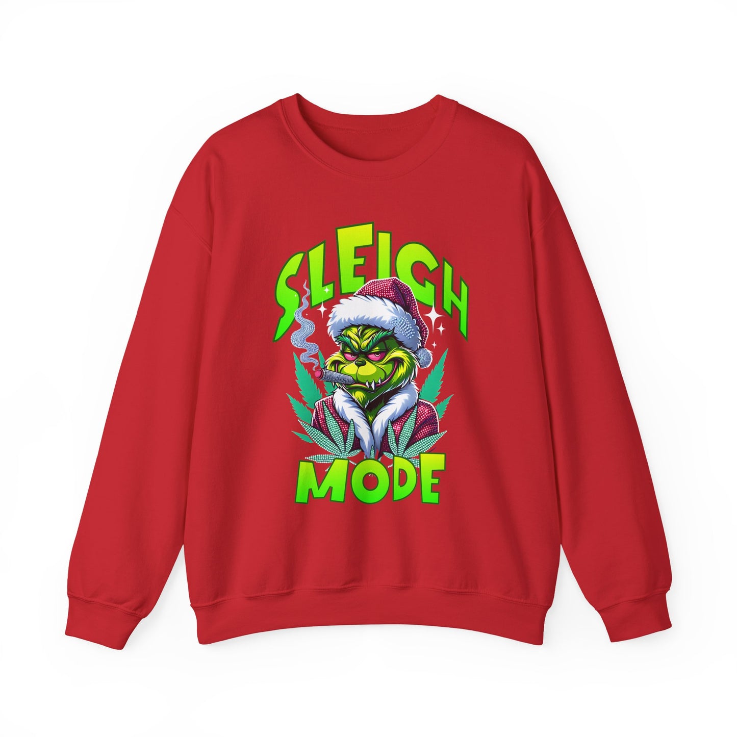 Sweatshirt — "Sleigh Mode" Grinch Holiday Crewneck