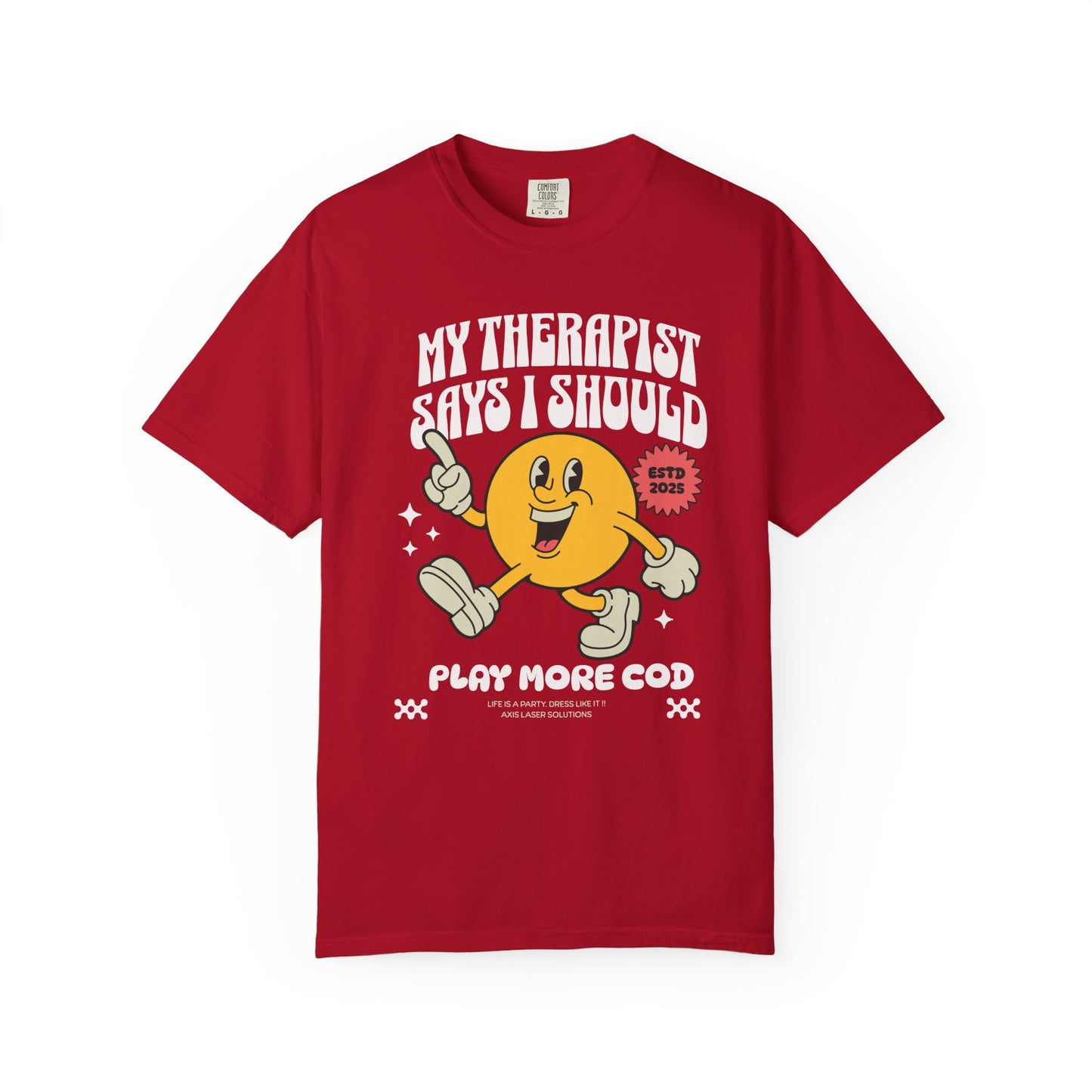 Play More COD T-Shirt, Unisex Garment-Dyed Tee, Gamer Gift, Fun Relaxed Style, Casual Brag Tee, Therapy Humor Shirt