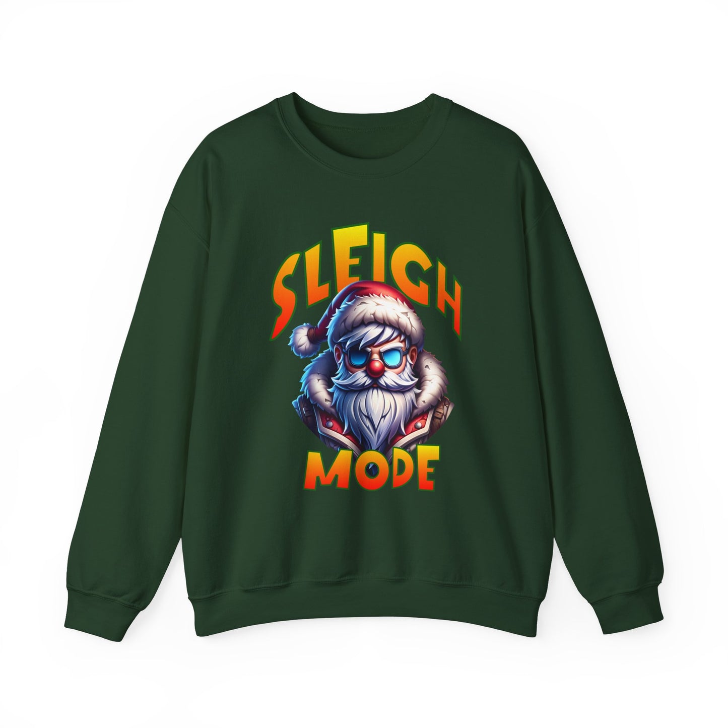 Sleigh Mode Sweatshirt — Cool Santa Graphic Holiday Crewneck