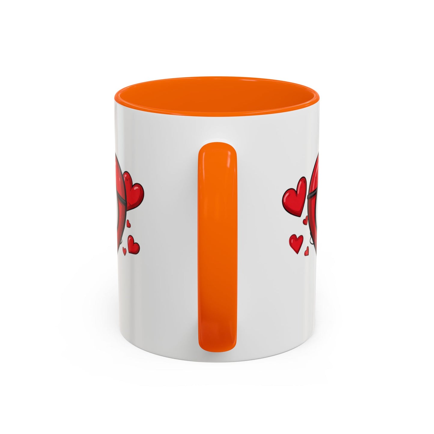 Cute Cartoon Heart Coffee Mug — Valentine Love Accent Mug (11/15oz)