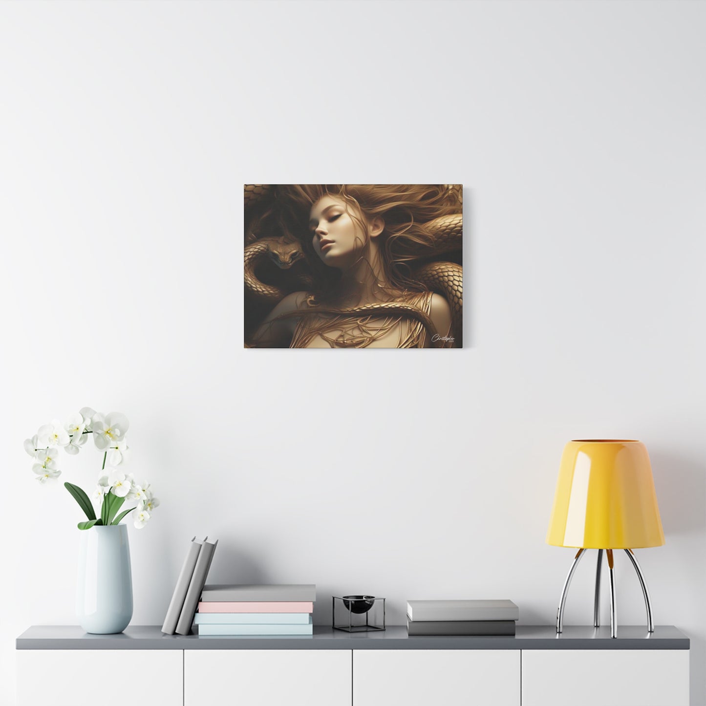 Goddess of Serpents Canvas Art - Stretched Matte Wall Decor