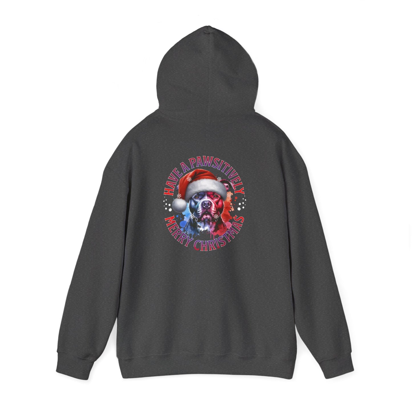 Christmas Pack Pit Bull Hoodie – "Have a Pawsitively Merry Christmas" Festive Sweatshirt