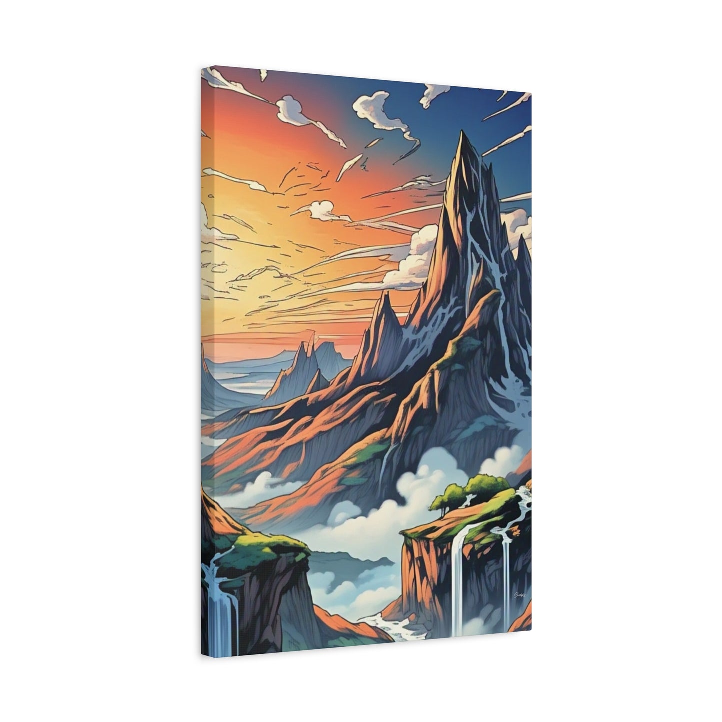 Stretched Canvas Art Print, Mountain Sunrise Landscape Decor, Wall Art for Home, Gift for Nature Lovers, Perfect for Living Room, [...]