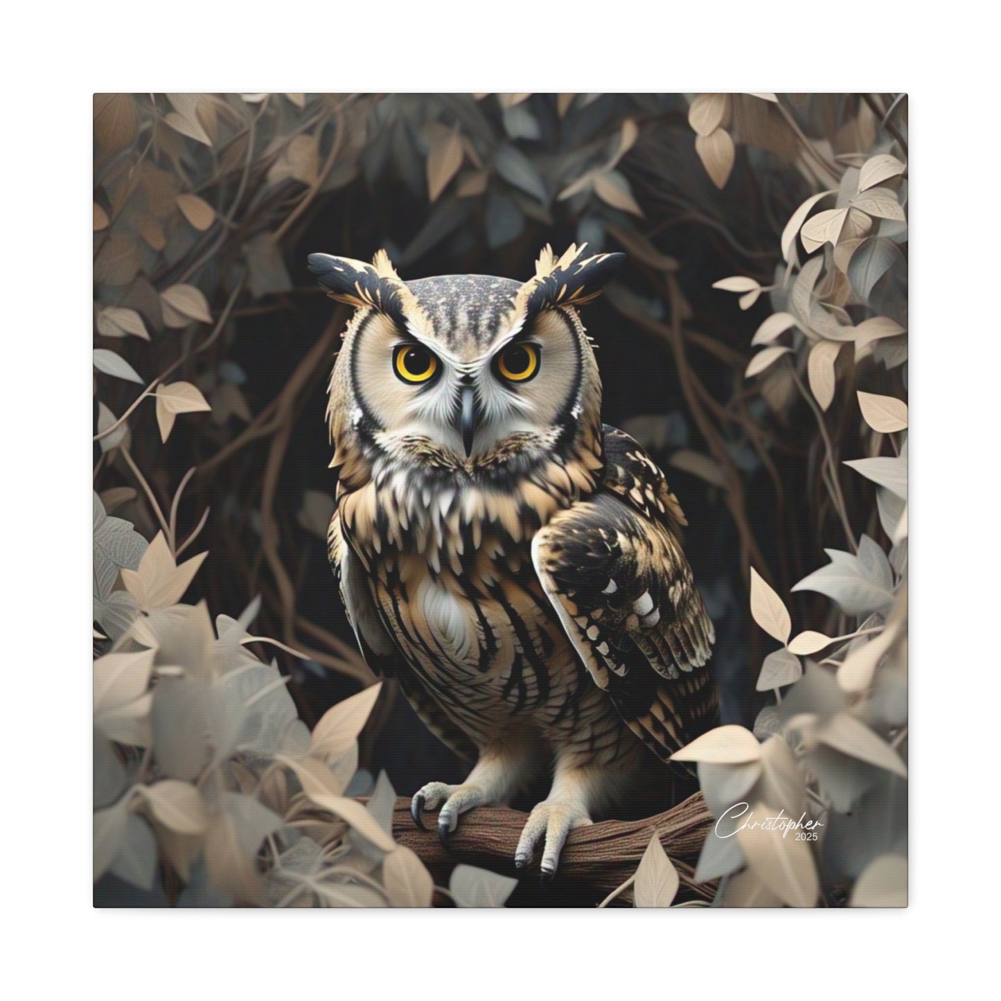 Realistic Owl Canvas Art - Nature Wall Decor for Home & Office