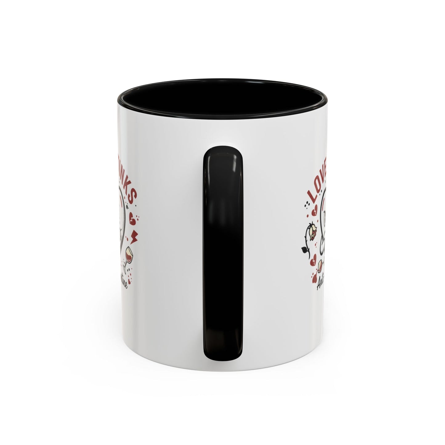 Coffee Mug — "Love Stinks" Anti-Valentine Heart Accent Mug (11/15oz)