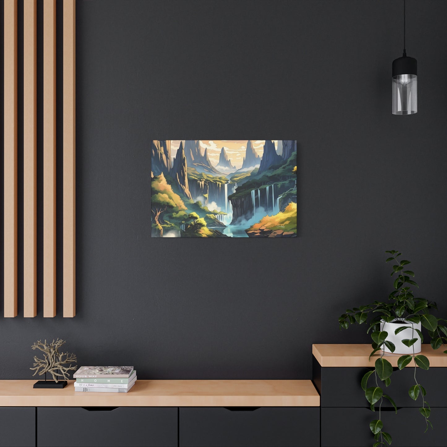 Serene Landscape Canvas Wall Art, Nature Home Decor, Tranquil Living Room Accent, Gift for Nature Lovers, Gallery Wall Piece