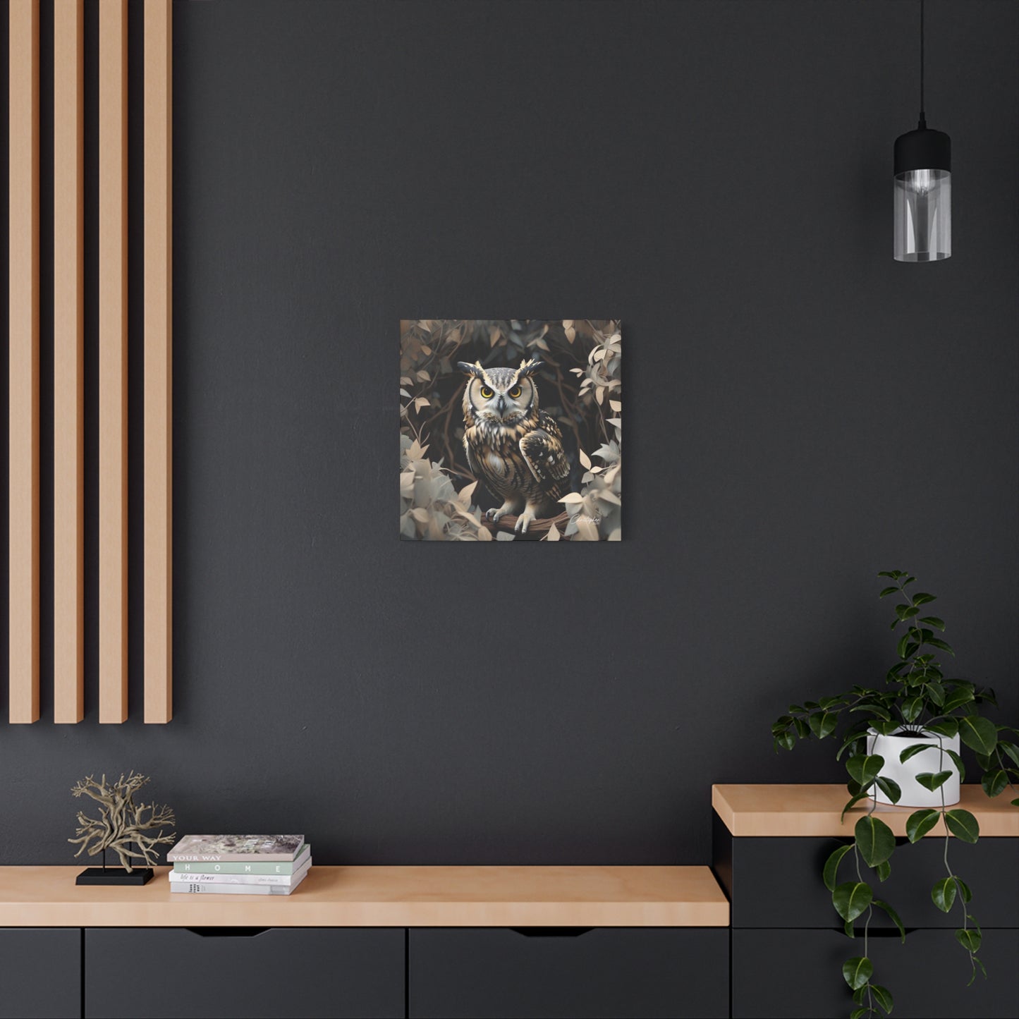 Realistic Owl Canvas Art - Nature Wall Decor for Home & Office