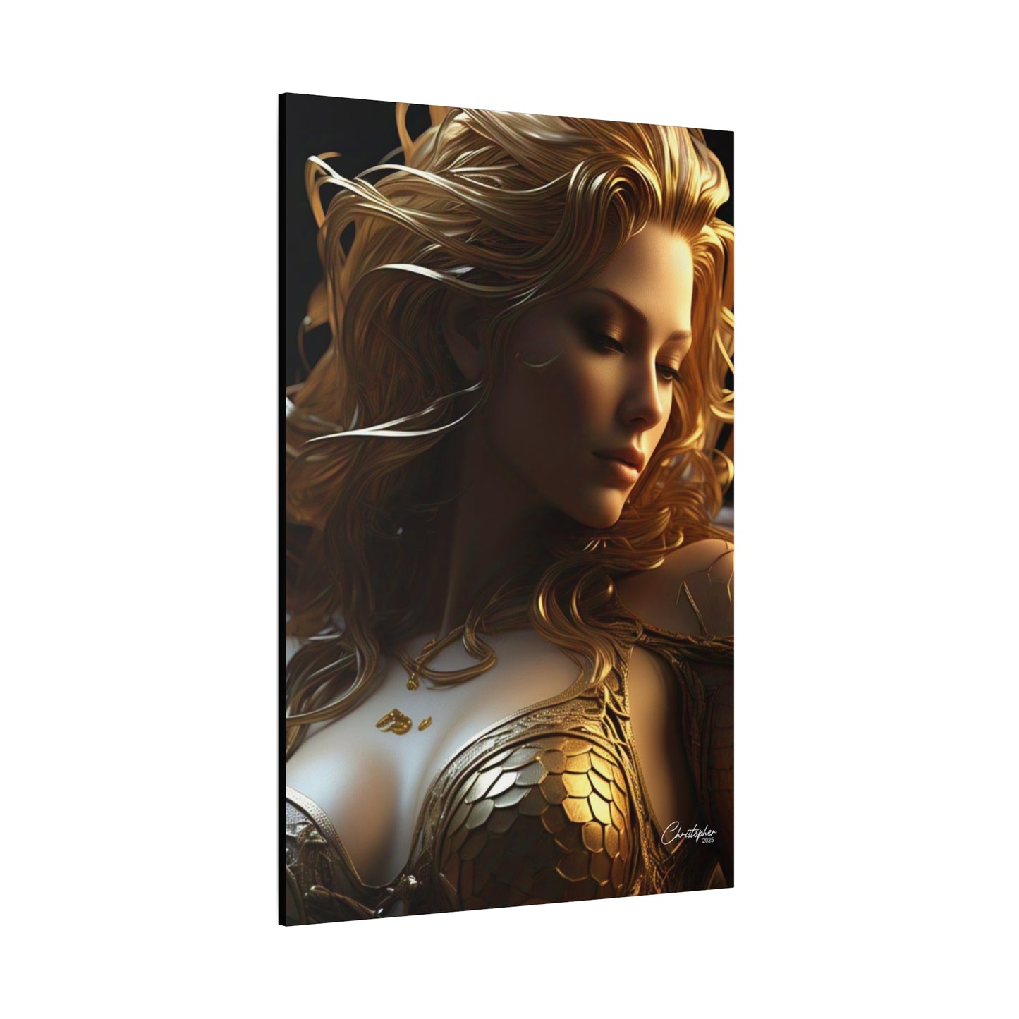 Fantasy Art Canvas Print - Serpent Goddess Home Decor