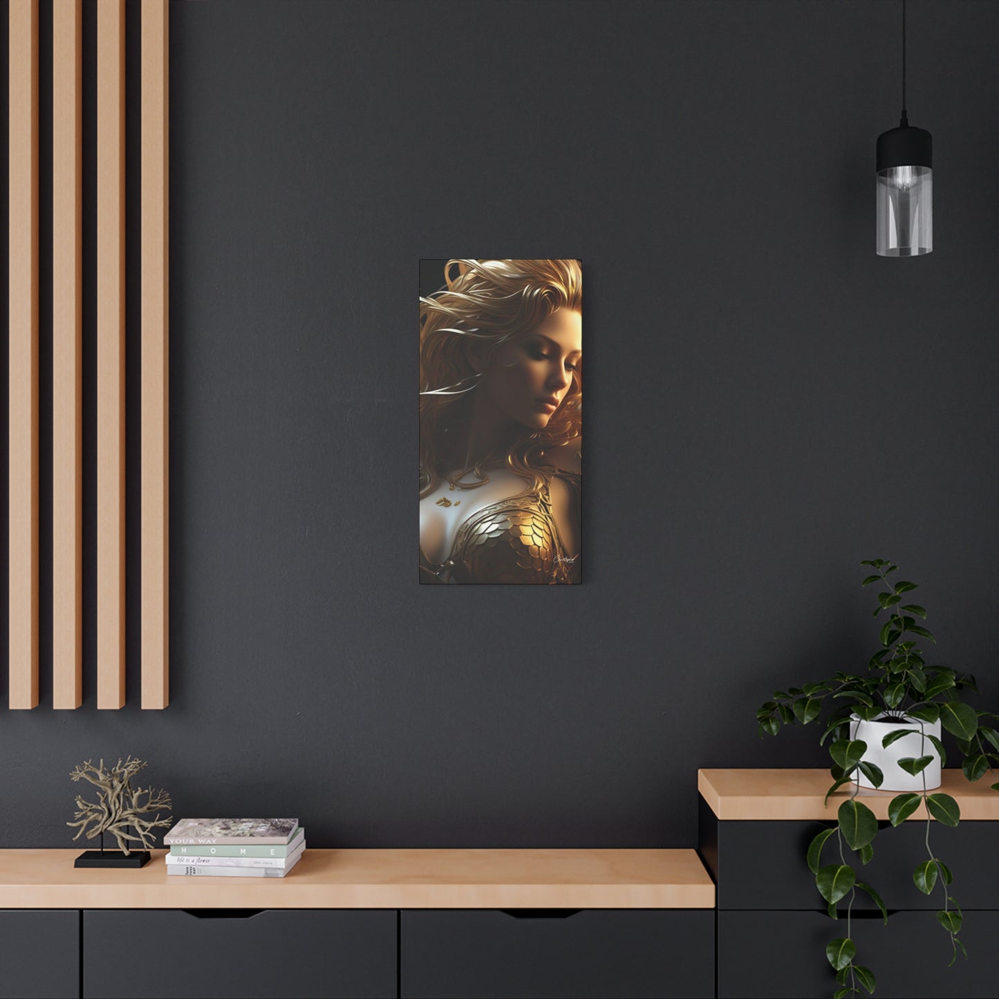 Fantasy Art Canvas Print - Serpent Goddess Home Decor