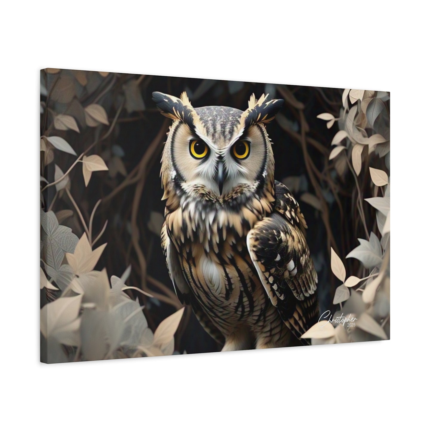 Realistic Owl Canvas Art - Nature Wall Decor for Home & Office